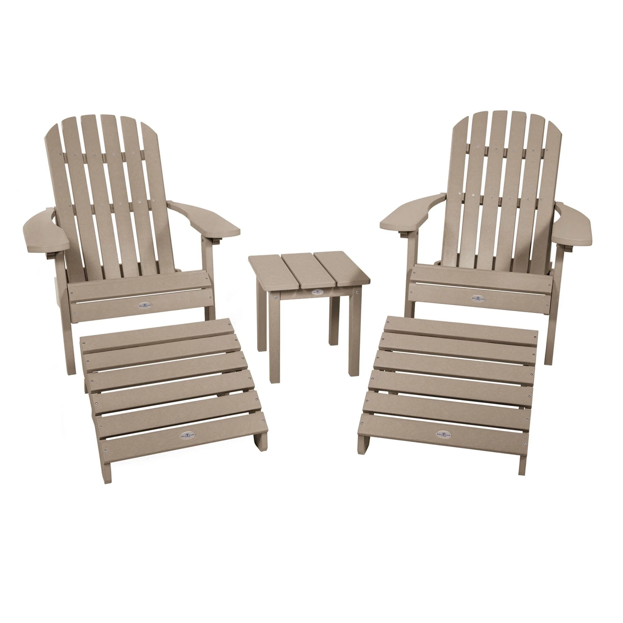 2 Cape Folding Adirondacks, 2 Ottomans, and 1 Side Table - Image 11