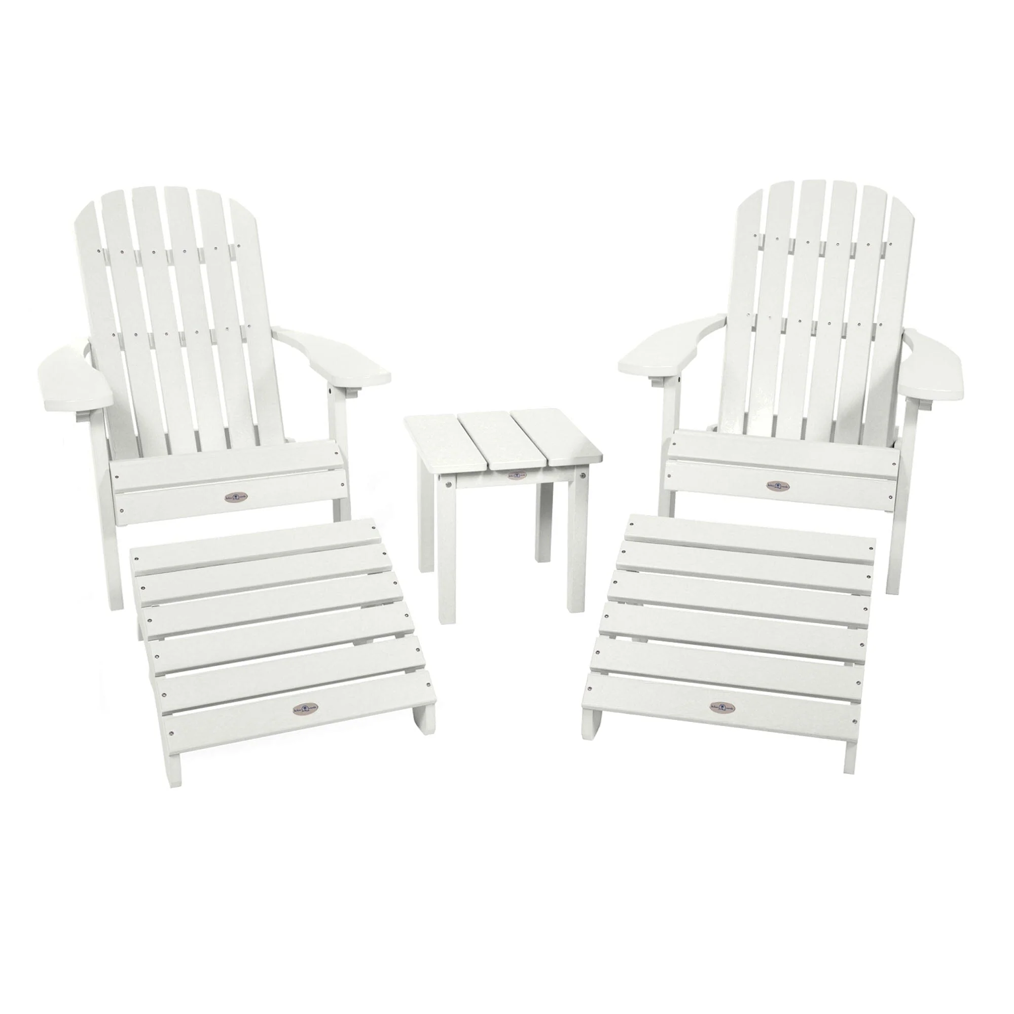 2 Cape Folding Adirondacks, 2 Ottomans, and 1 Side Table - Image 13