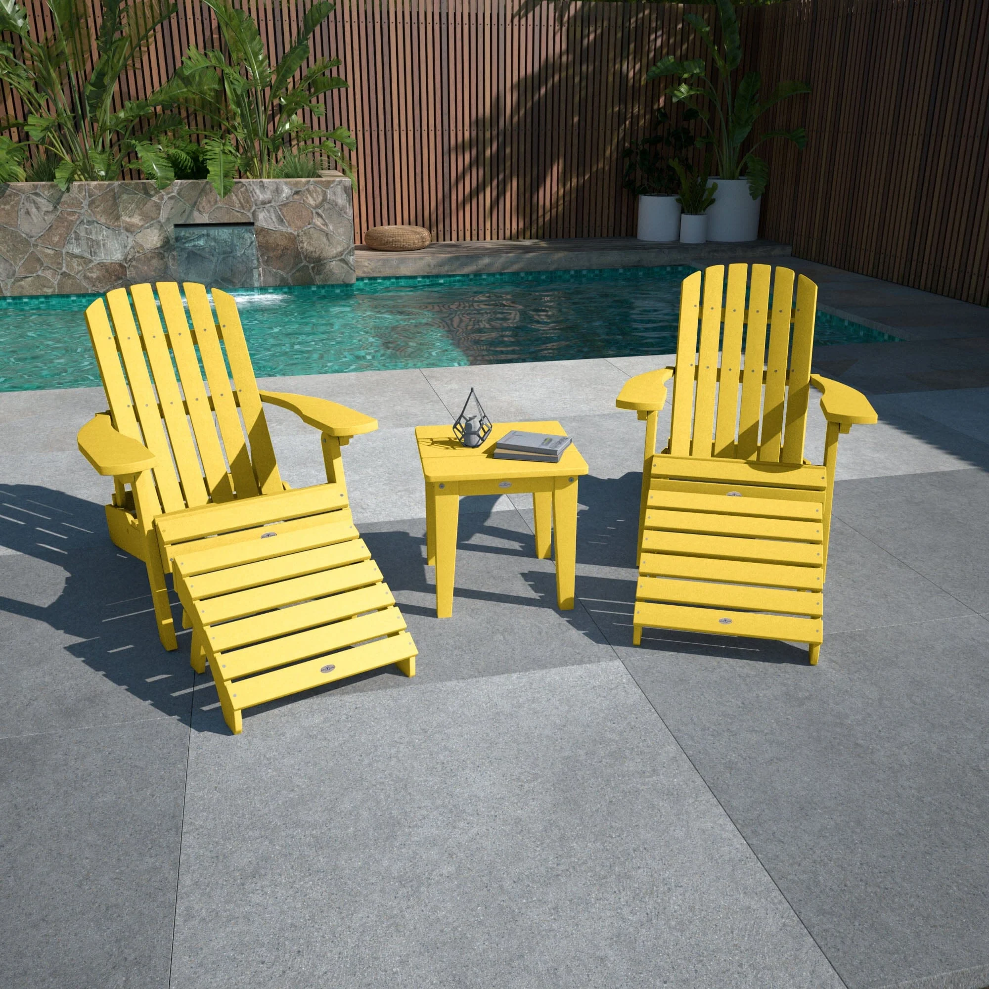 2 Cape Folding Adirondacks, 2 Ottomans, and 1 Side Table - Image 20