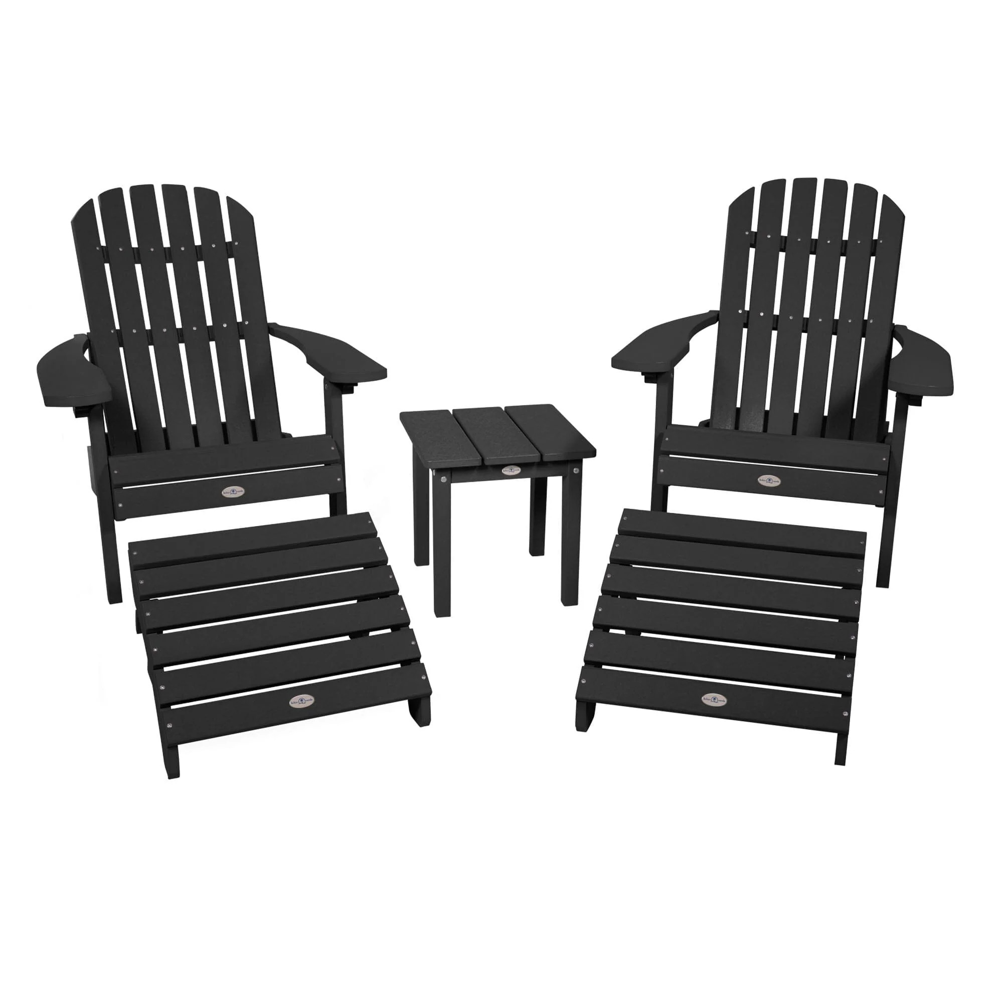 2 Cape Folding Adirondacks, 2 Ottomans, and 1 Side Table - Image 7