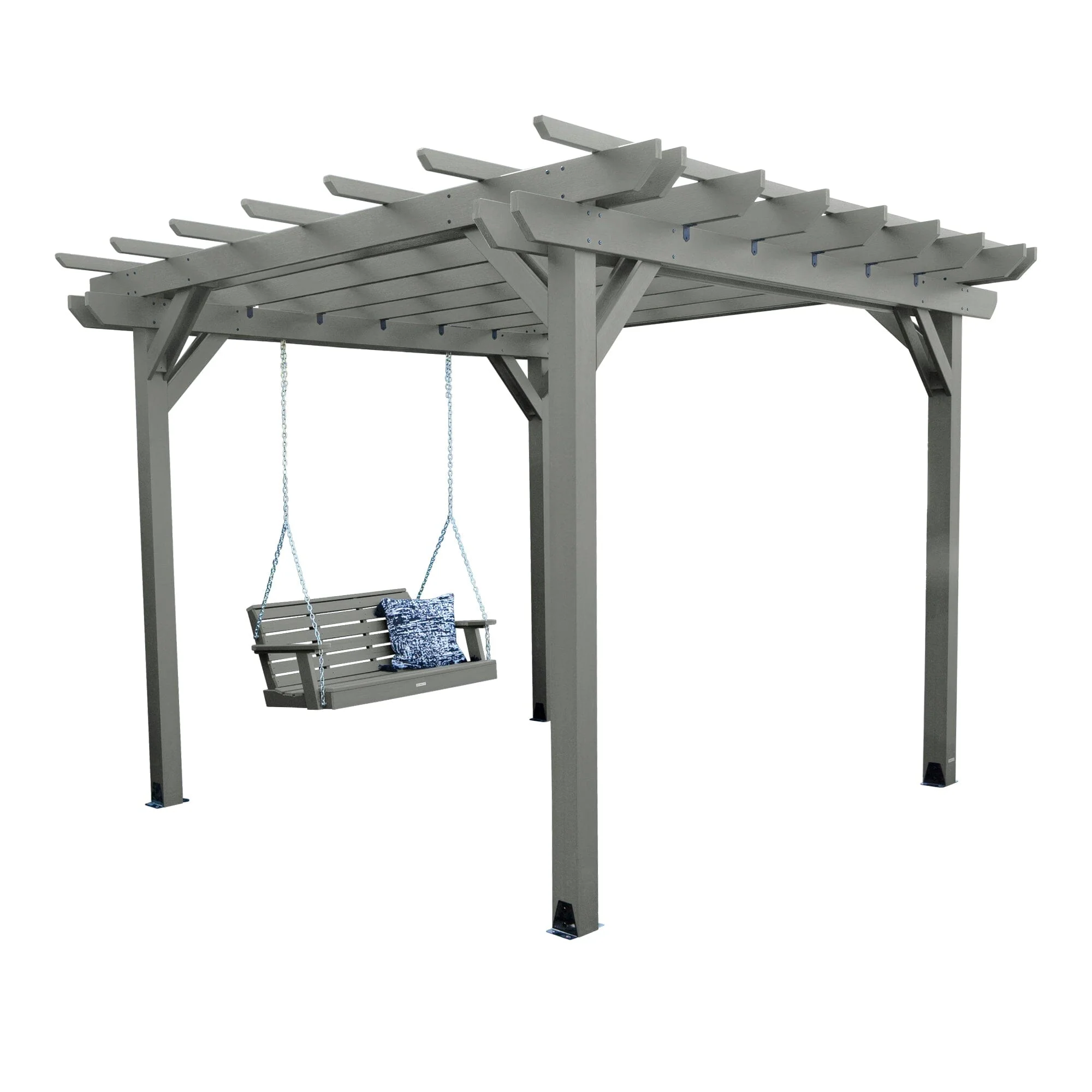 Bodhi 10' x 10' DIY Pergola with 5' Weatherly Porch Swing - Image 15