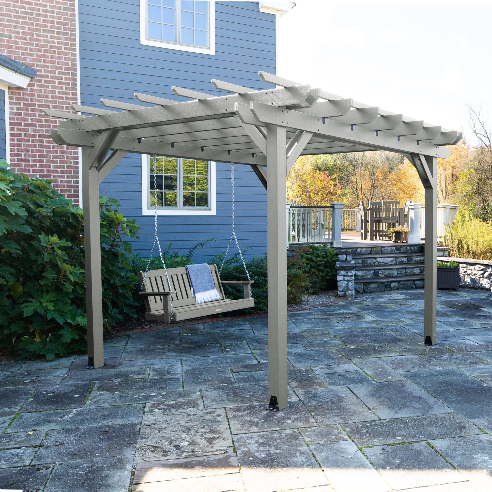 Bodhi 10' x 10' DIY Pergola with 5' Lehigh Porch Swing - Image 16