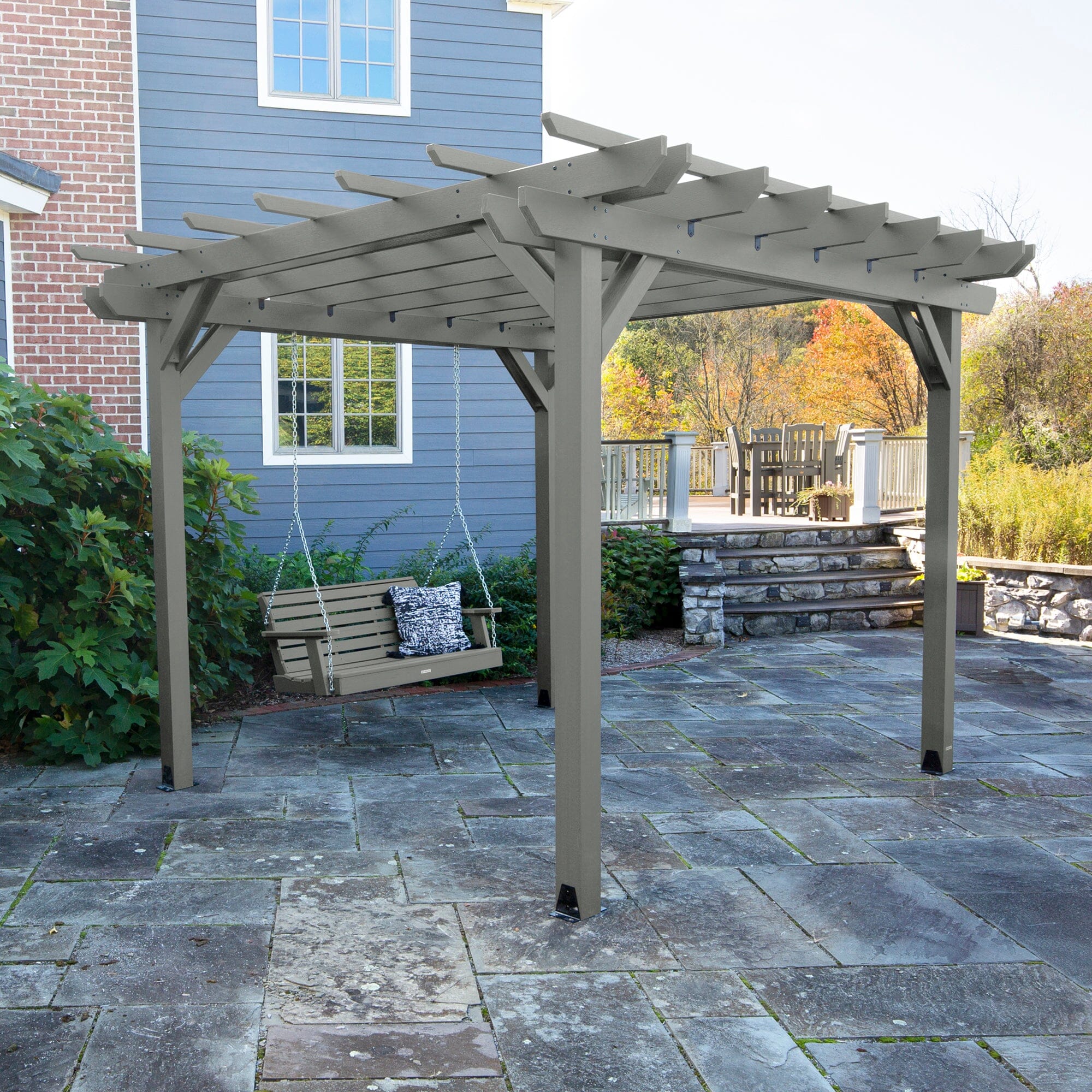 Bodhi 10' x 12' DIY Pergola with 5' Weatherly Porch Swing - Image 16