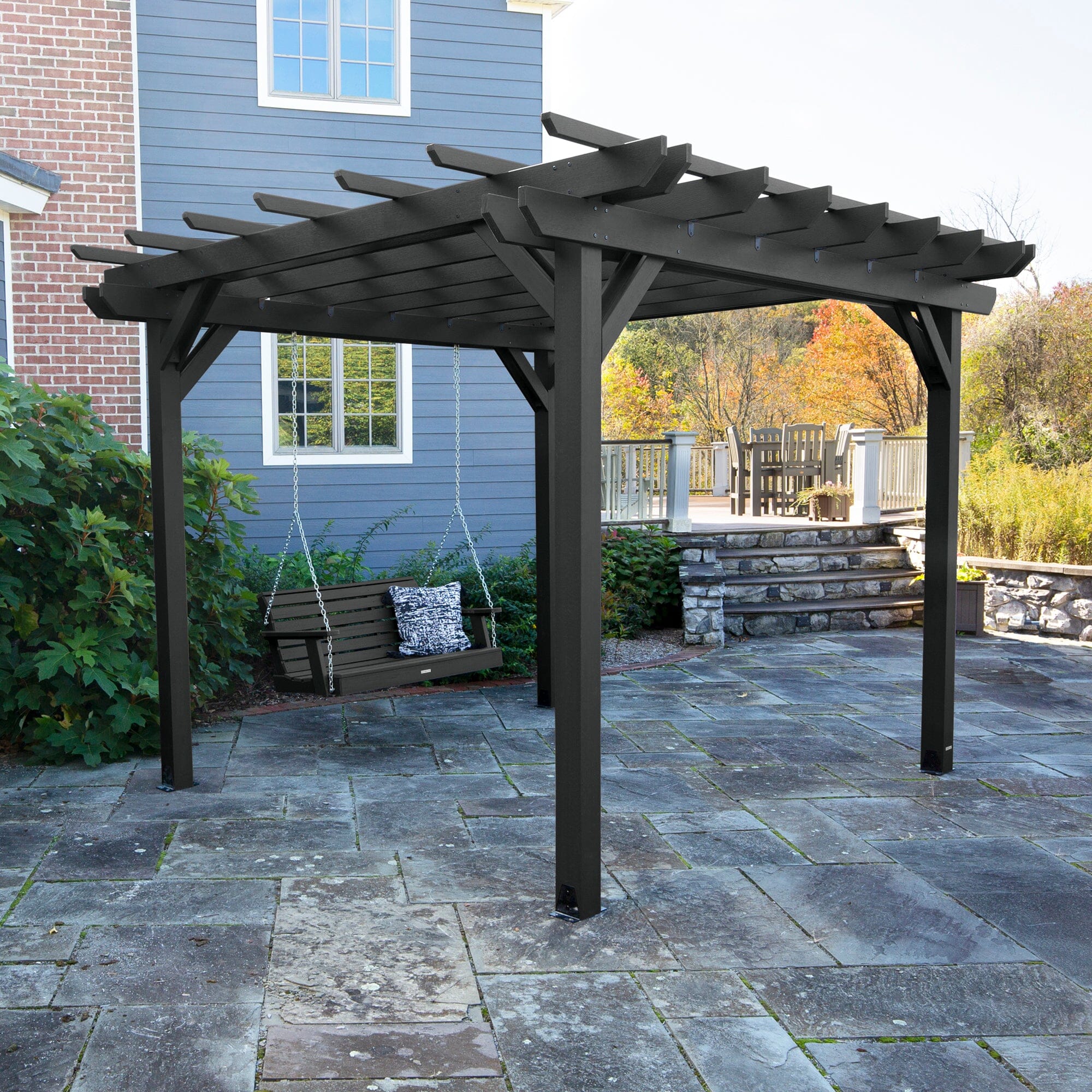 Bodhi 10' x 12' DIY Pergola with 5' Weatherly Porch Swing - Image 9