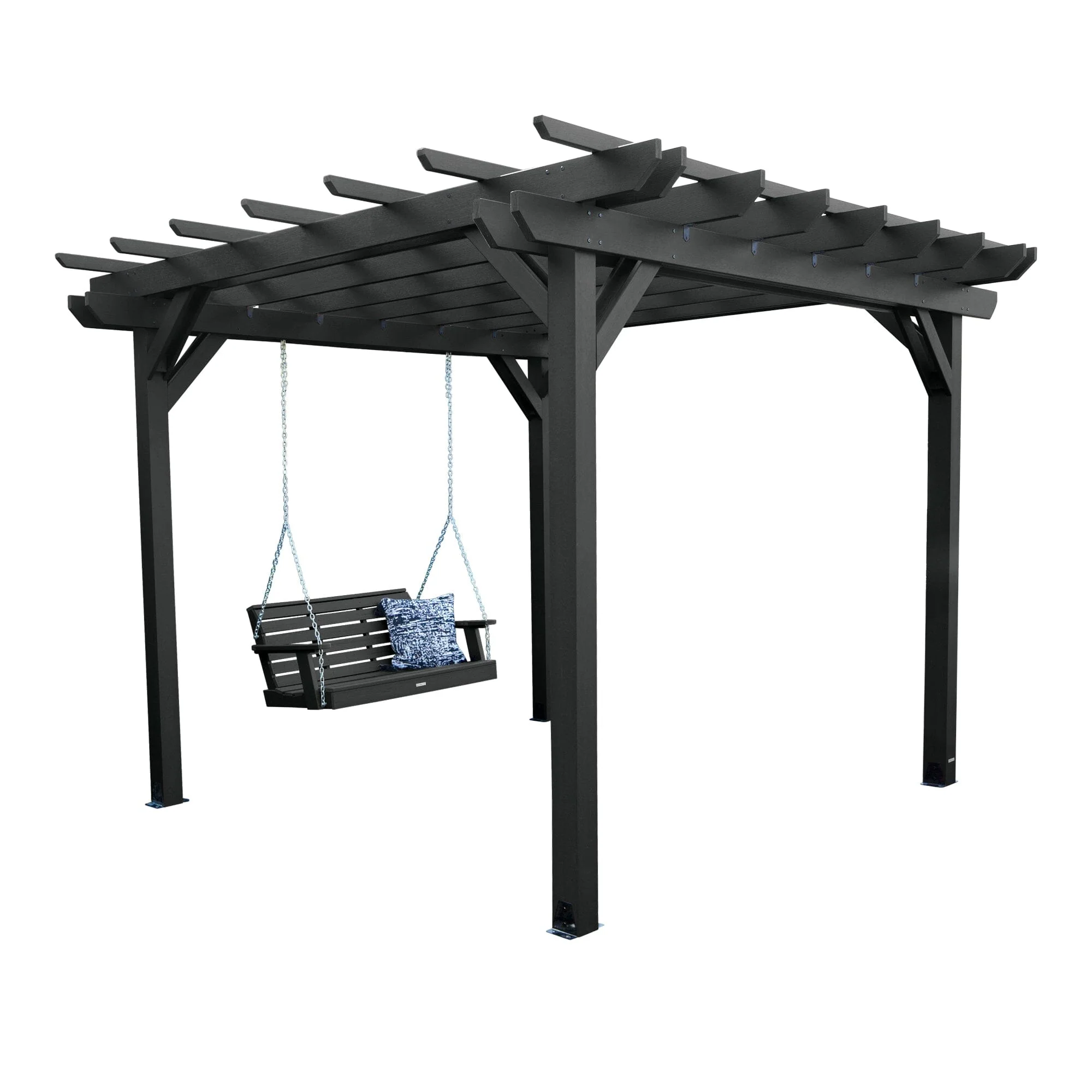Bodhi 12' x 12' DIY Pergola with 5' Weatherly Porch Swing - Image 8