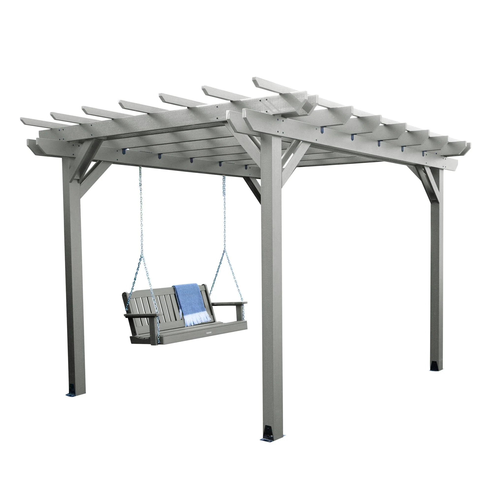 Bodhi 12' x 12' DIY Pergola with 5' Lehigh Porch Swing - Image 15
