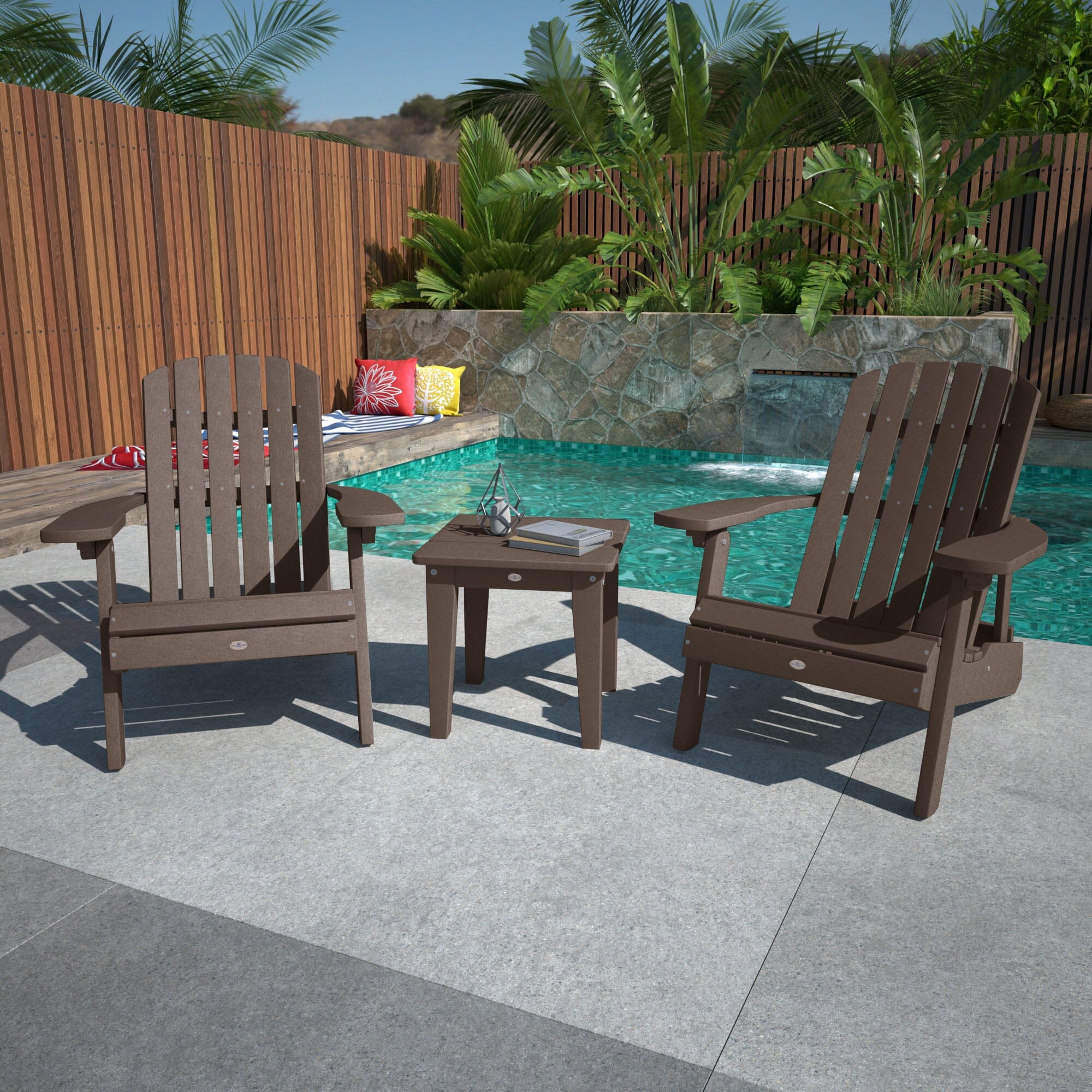 Two Cape Folding Adirondack Chairs and Side Table Set - Image 14