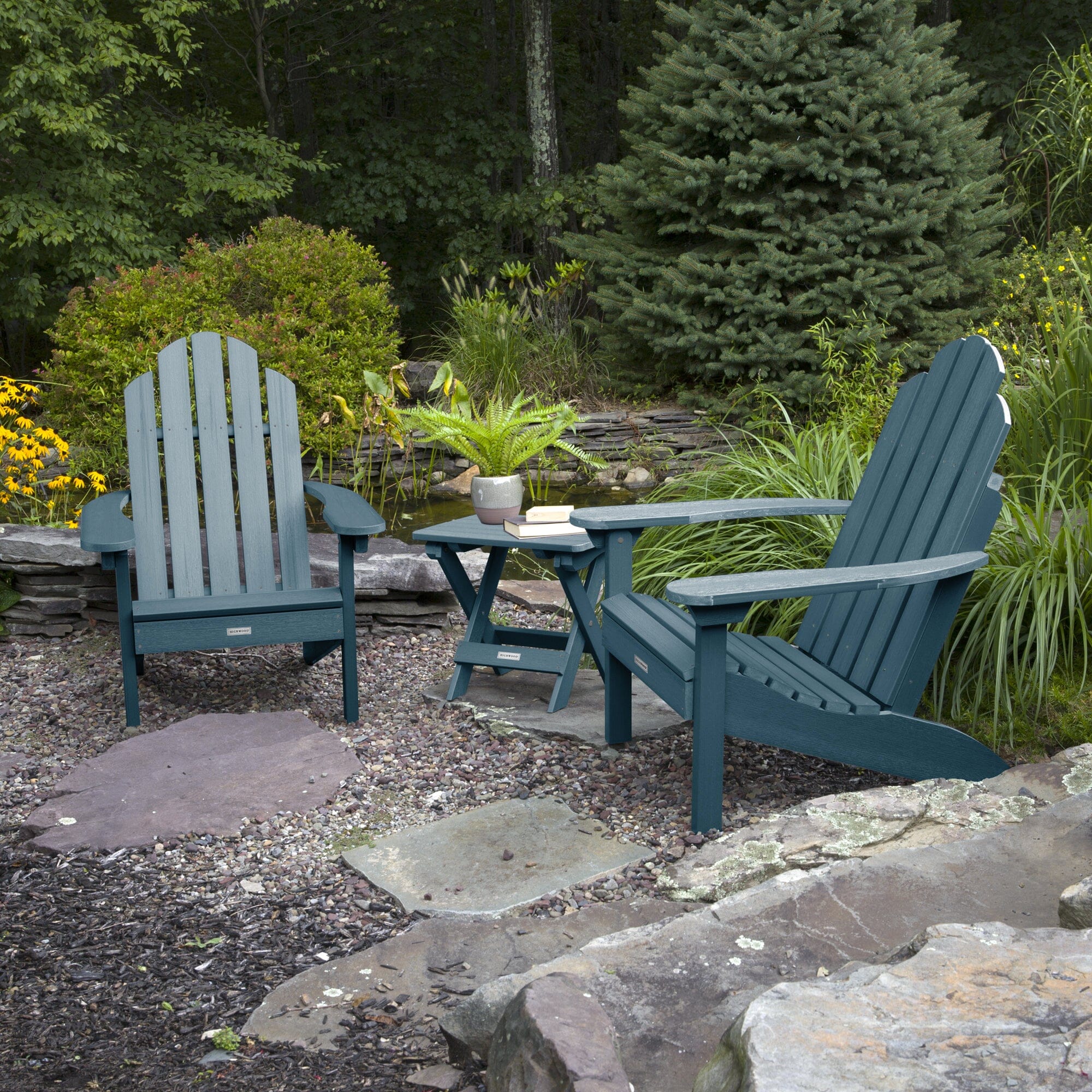 2 Classic Westport Adirondack Chairs with Folding Side Table - Image 12