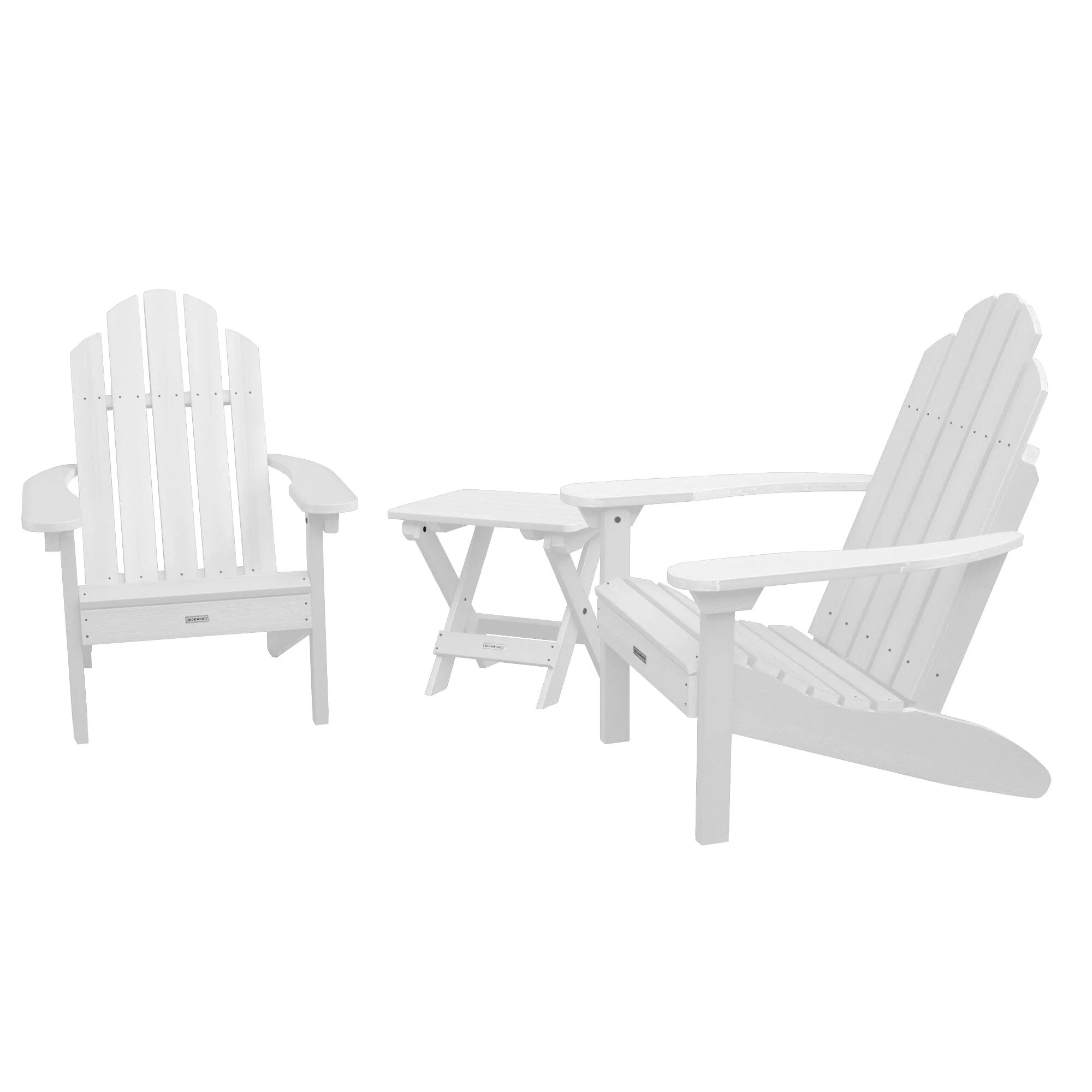 2 Classic Westport Adirondack Chairs with Folding Side Table - Image 5