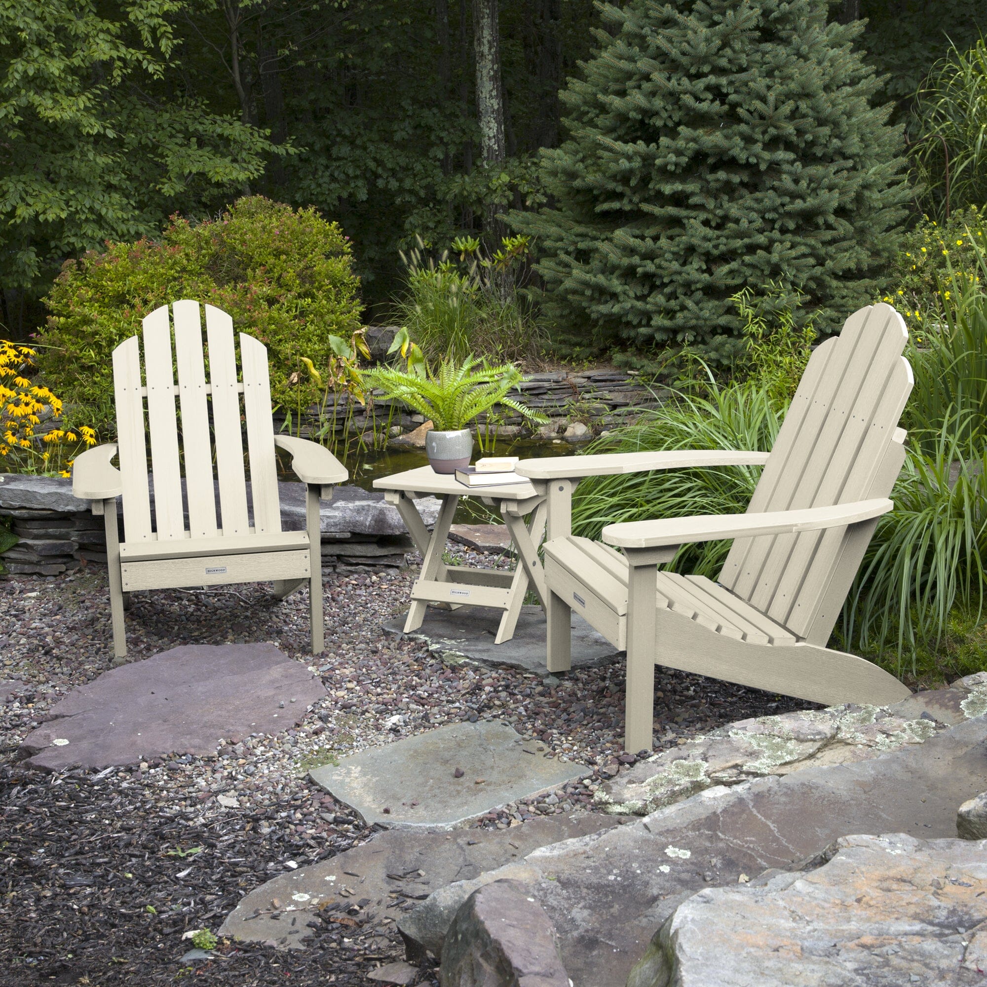 2 Classic Westport Adirondack Chairs with Folding Side Table - Image 8