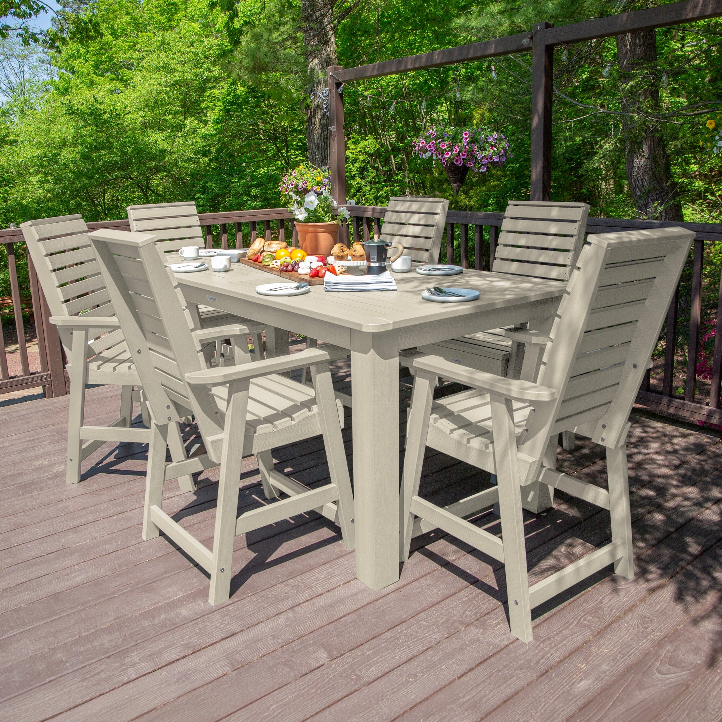 Weatherly 7pc Counter height Dining Set (42” x 84”) - Image 10