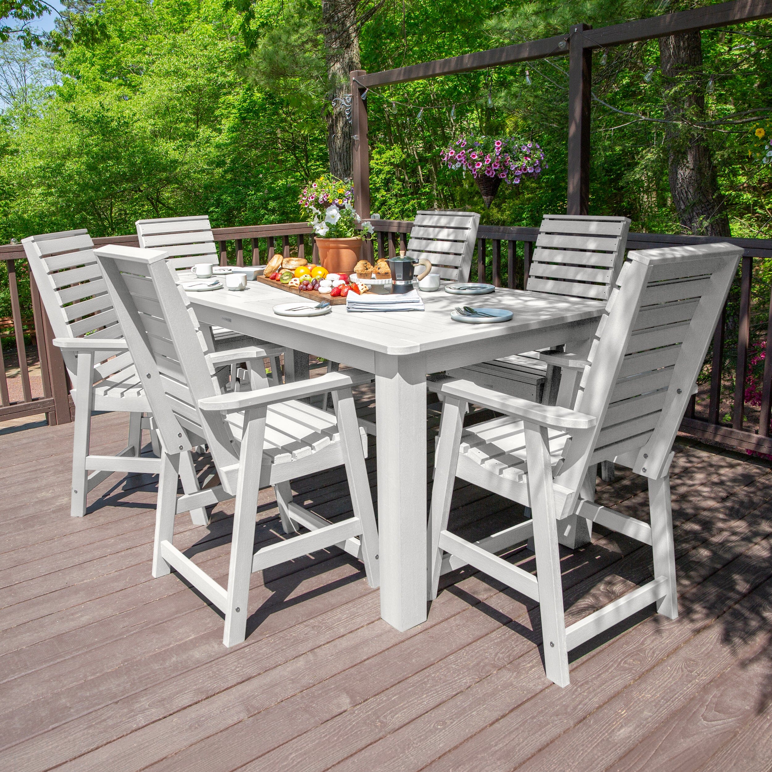 Weatherly 7pc Counter height Dining Set (42” x 84”) - Image 12