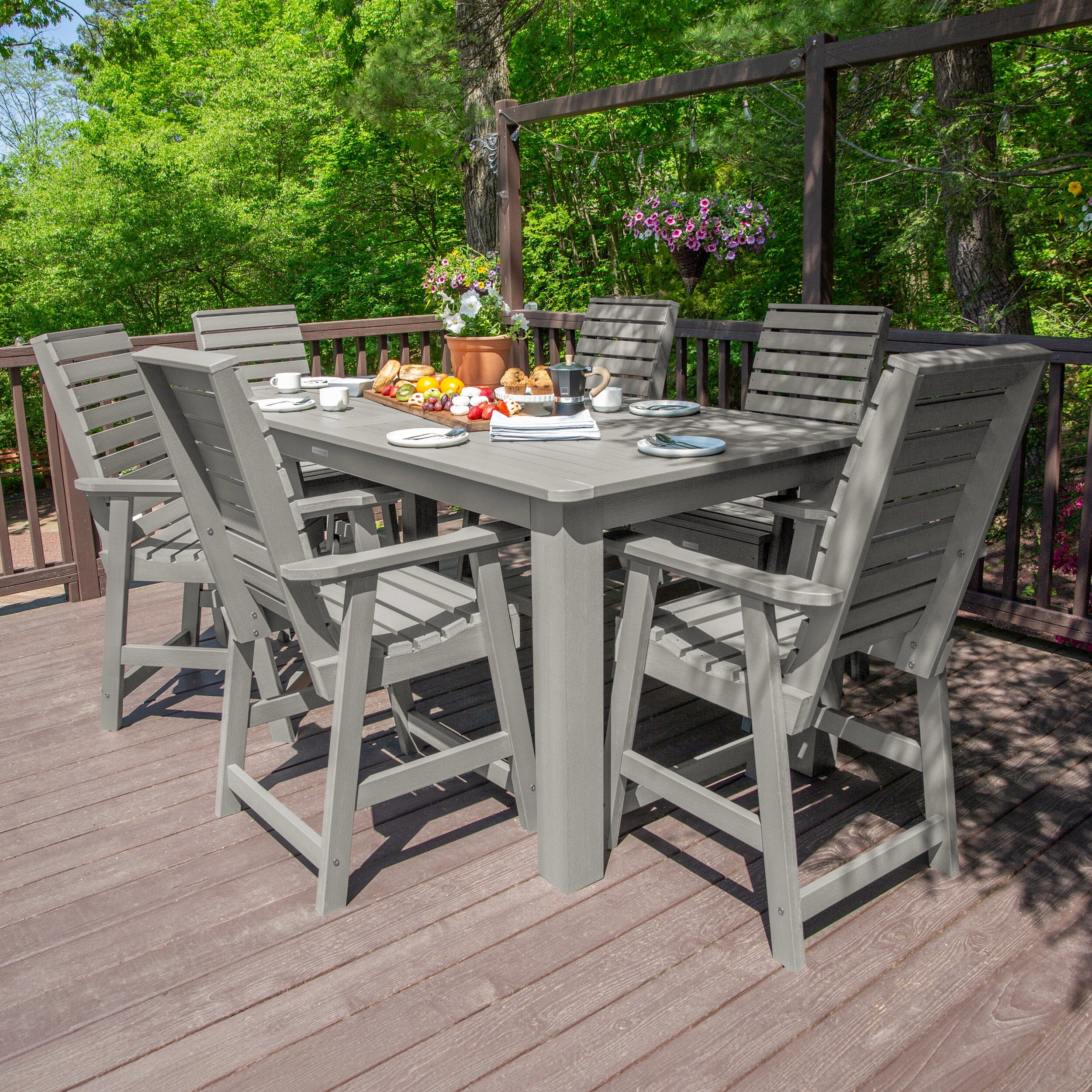 Weatherly 7pc Counter height Dining Set (42” x 84”) - Image 20
