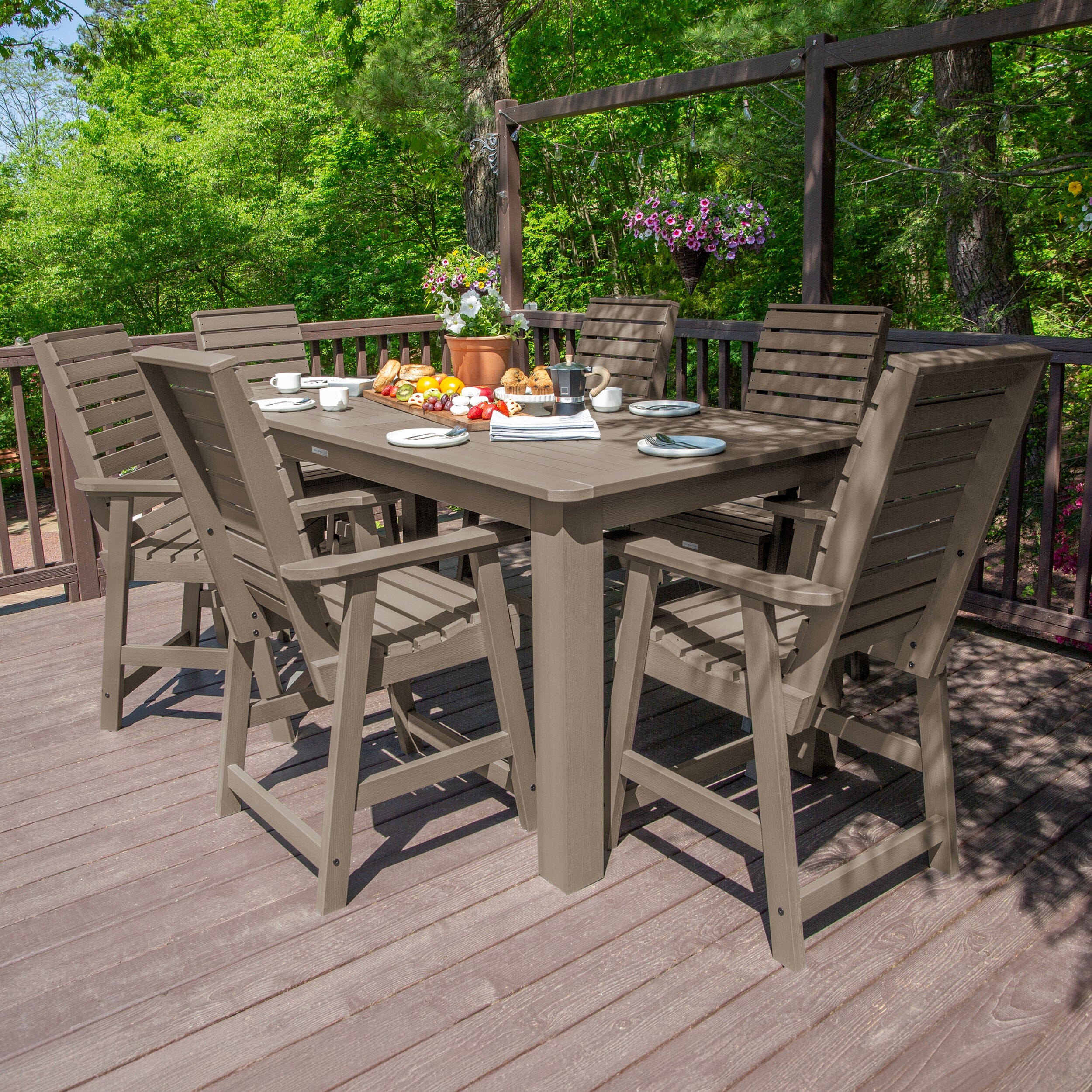 Weatherly 7pc Counter height Dining Set (42” x 84”) - Image 22