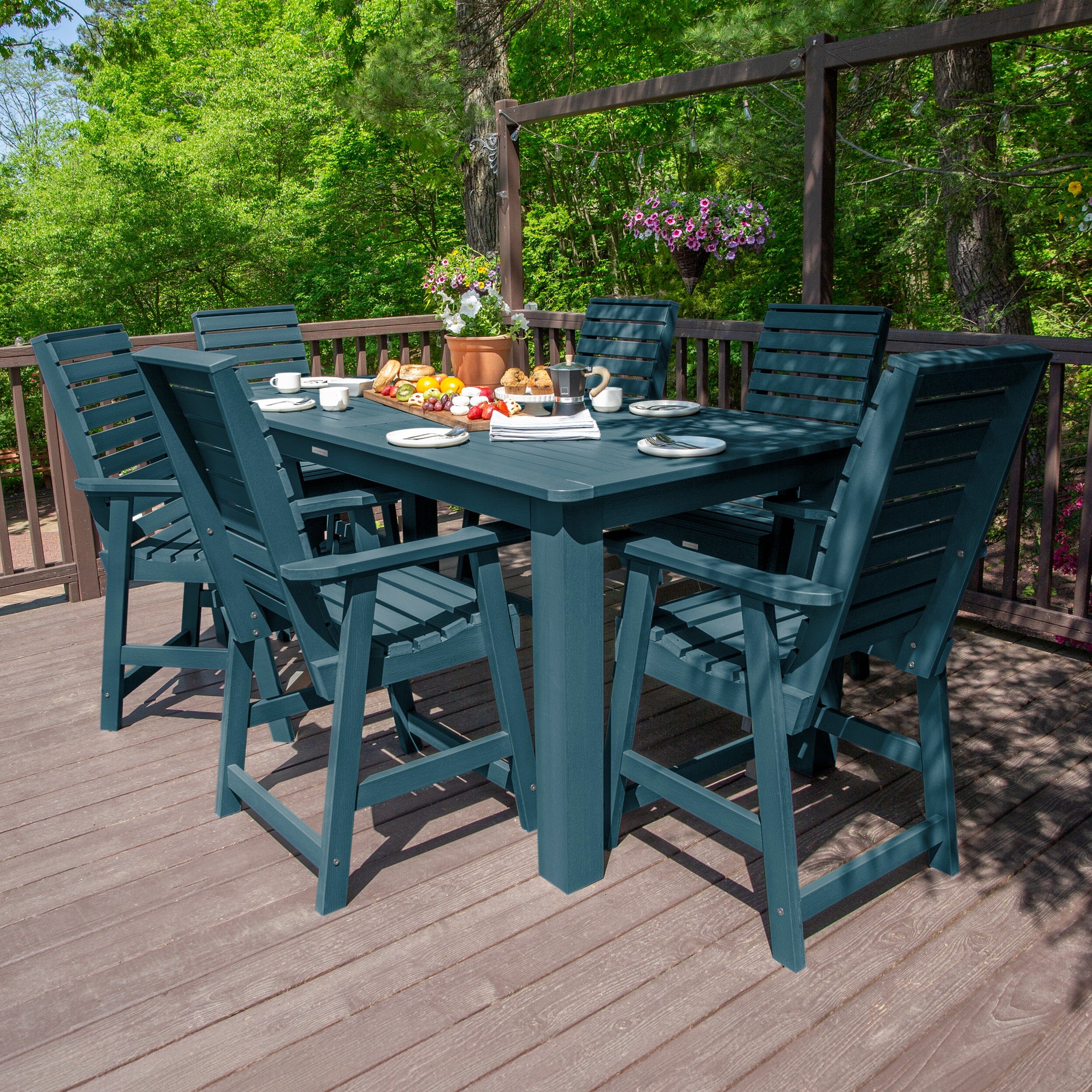 Weatherly 7pc Counter height Dining Set (42” x 84”) - Image 4