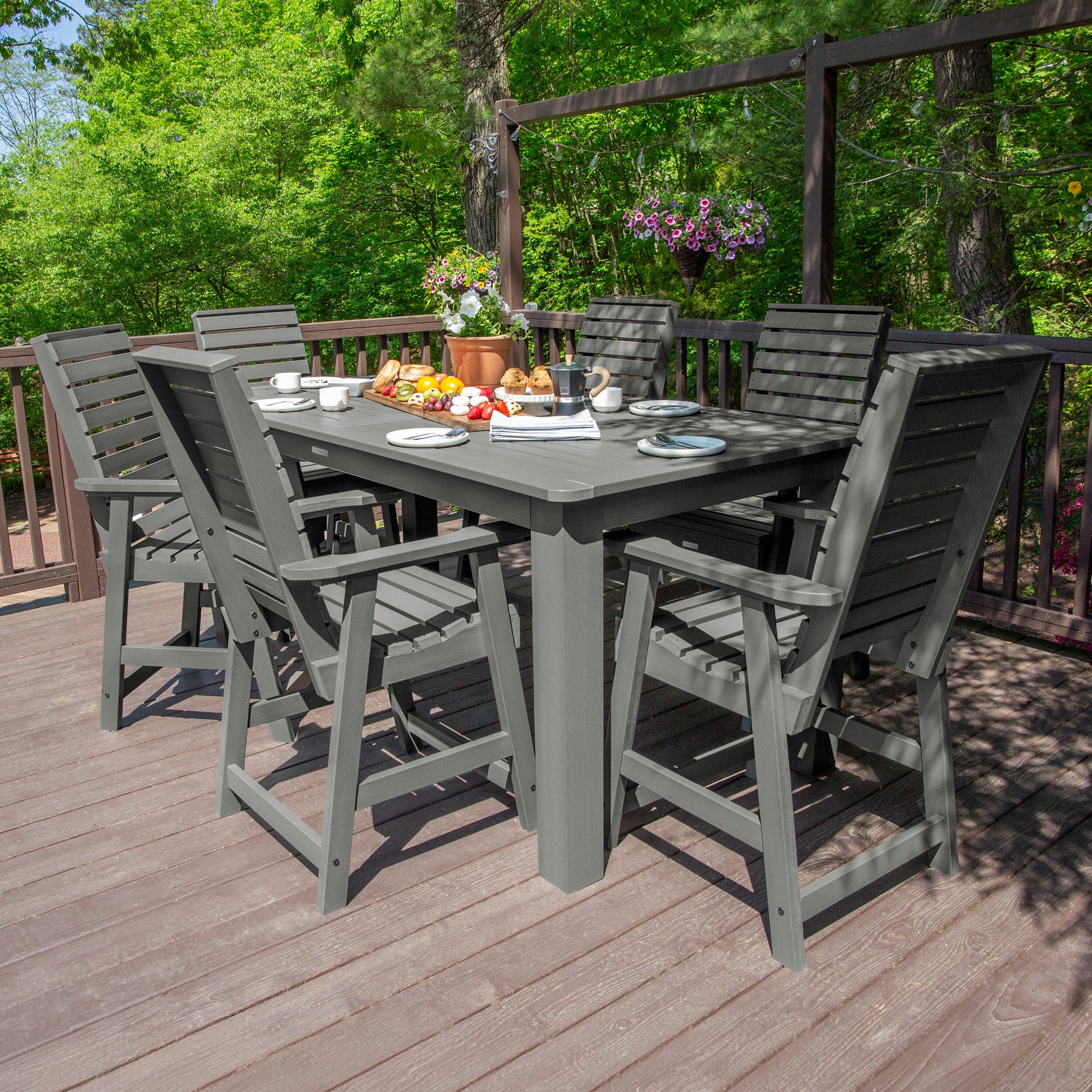 Weatherly 7pc Counter height Dining Set (42” x 84”) - Image 8