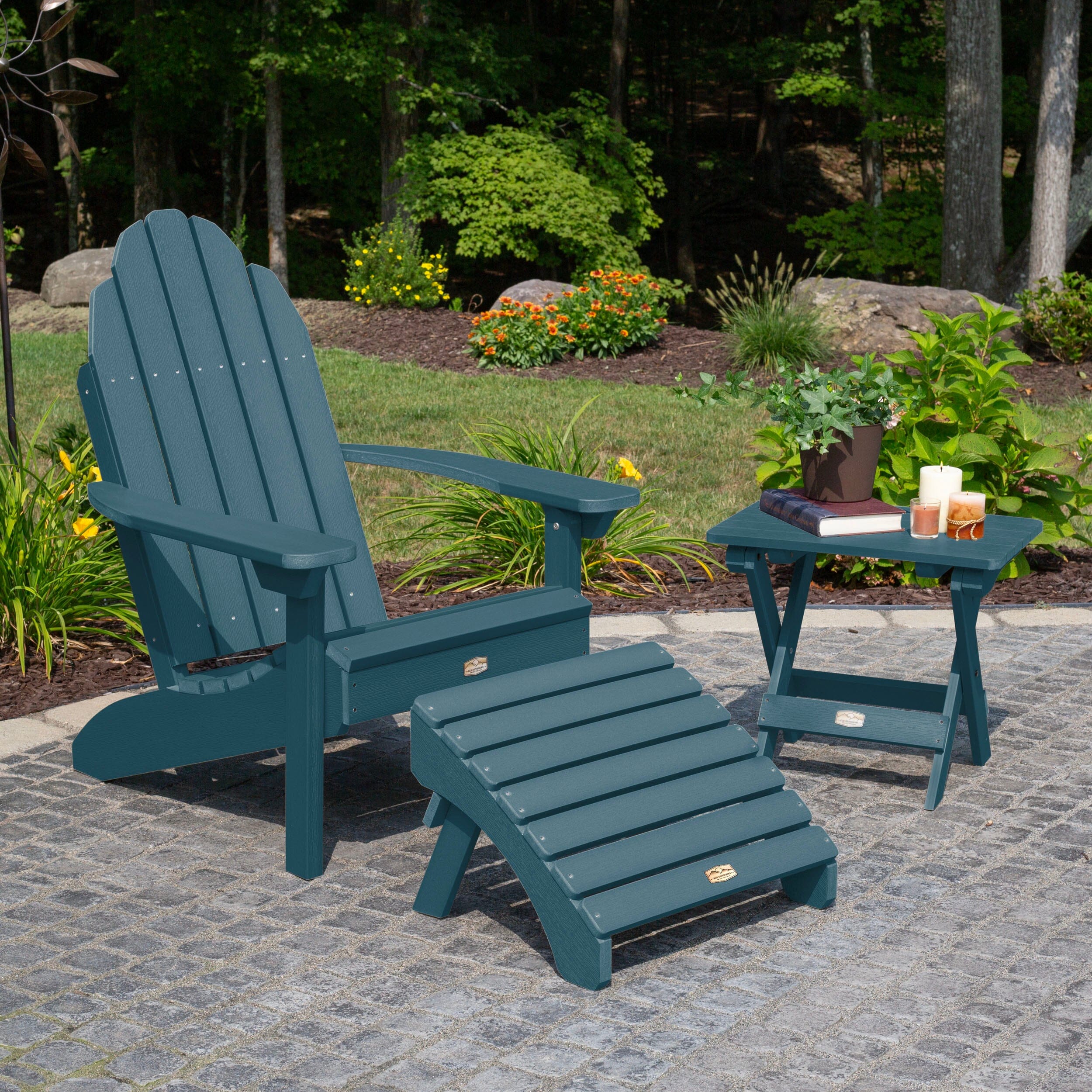 Essential Adirondack Chair with Ottoman & Folding Side Table - Image 10