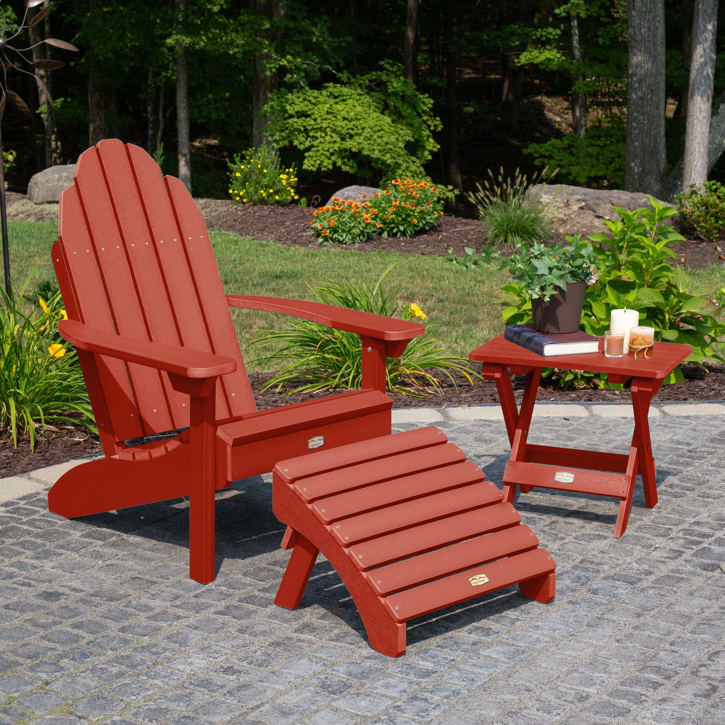 Essential Adirondack Chair with Ottoman & Folding Side Table - Image 12