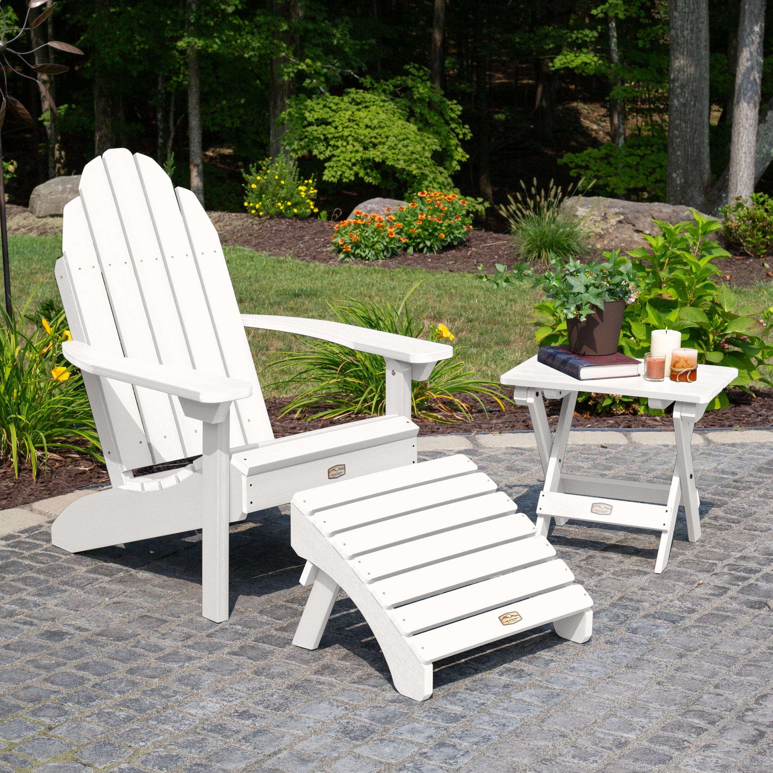 Essential Adirondack Chair with Ottoman & Folding Side Table - Image 16