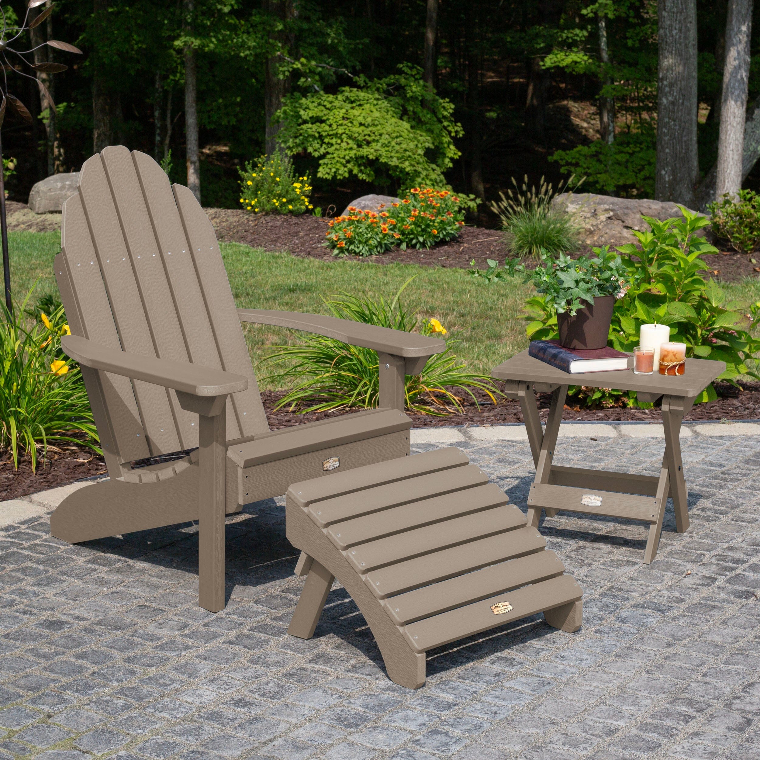Essential Adirondack Chair with Ottoman & Folding Side Table - Image 22
