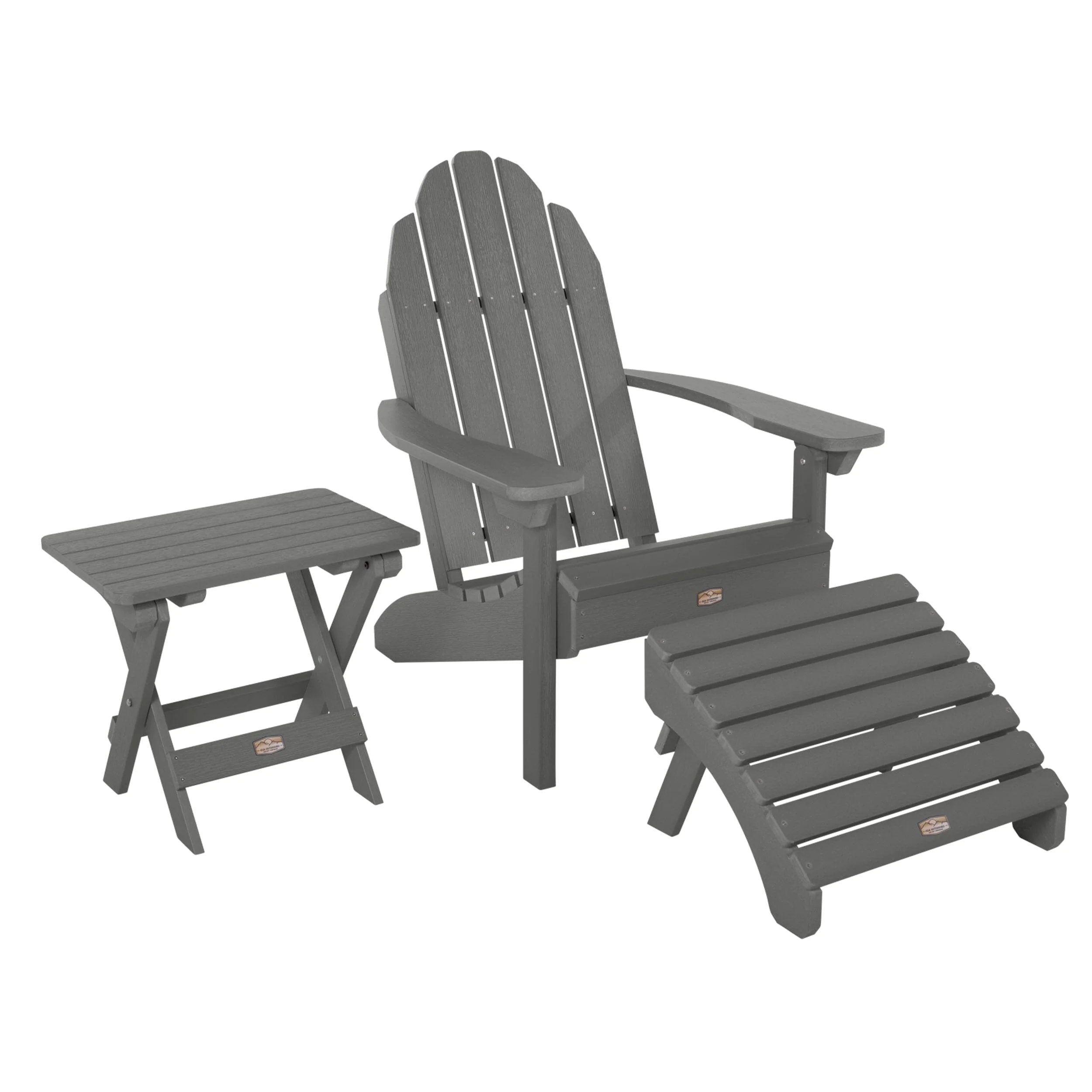 Essential Adirondack Chair with Ottoman & Folding Side Table - Image 5