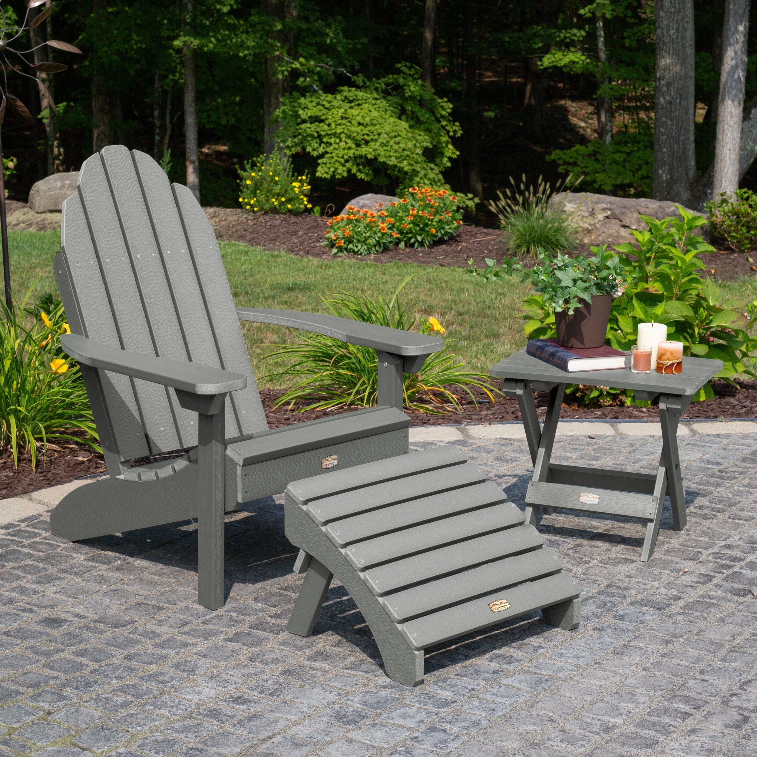 Essential Adirondack Chair with Ottoman & Folding Side Table - Image 6