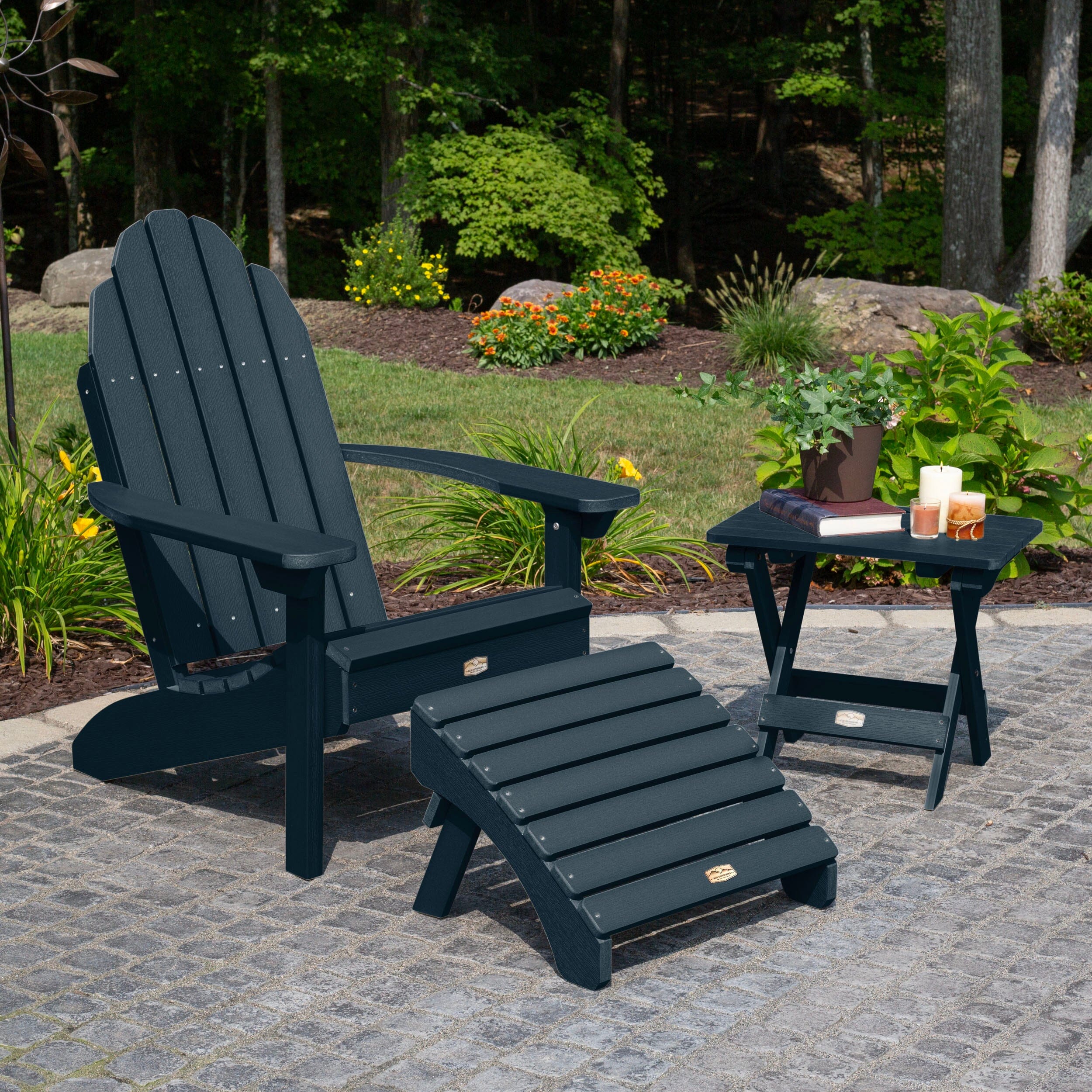 Essential Adirondack Chair with Ottoman & Folding Side Table - Image 8