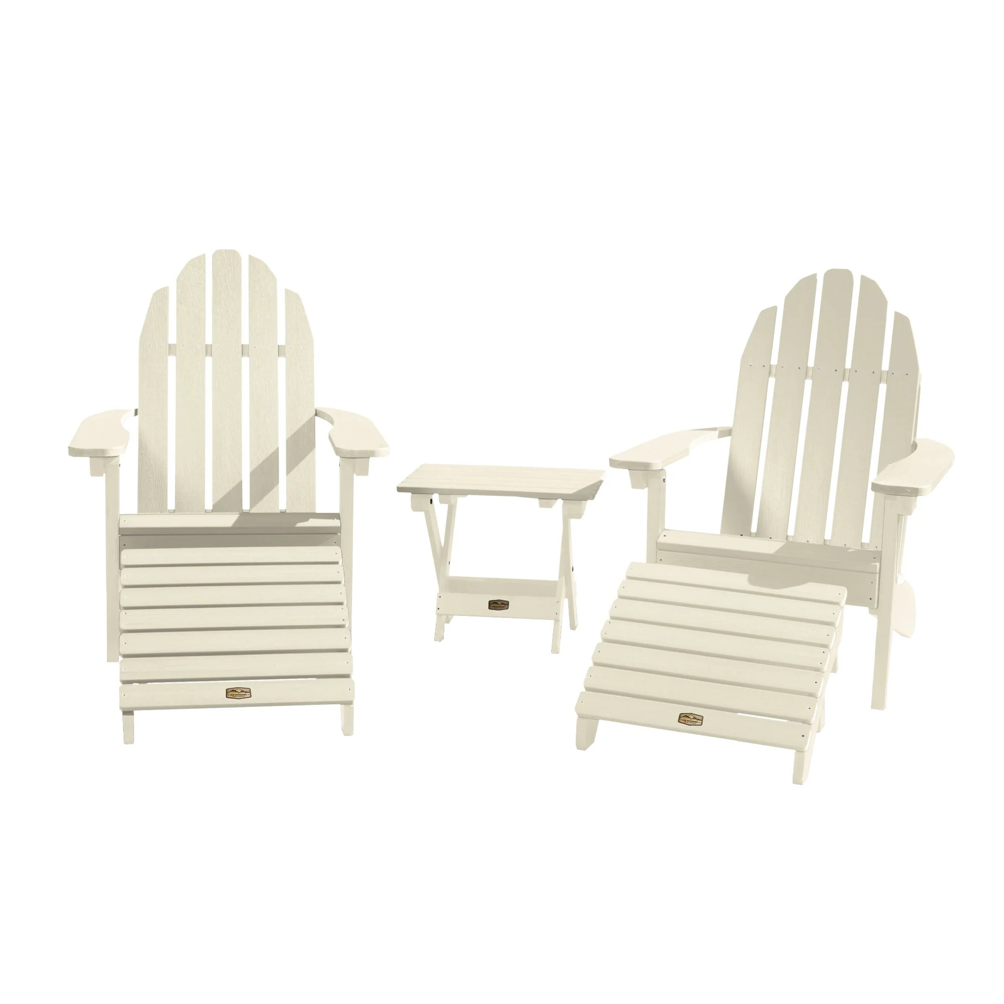 2 Essential Adirondack Chairs, Folding Table & 2 Ottomans - Image 13