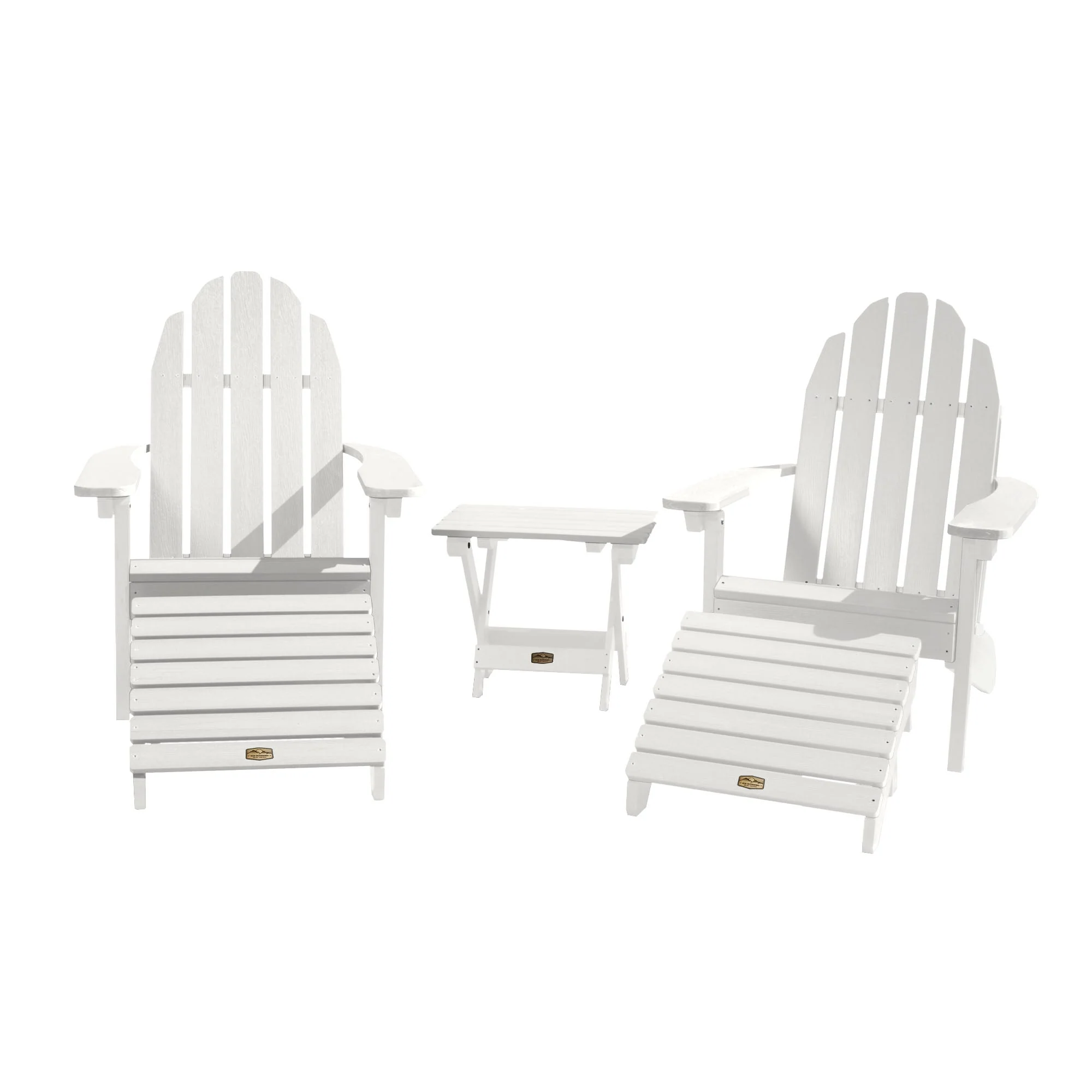 2 Essential Adirondack Chairs, Folding Table & 2 Ottomans - Image 15
