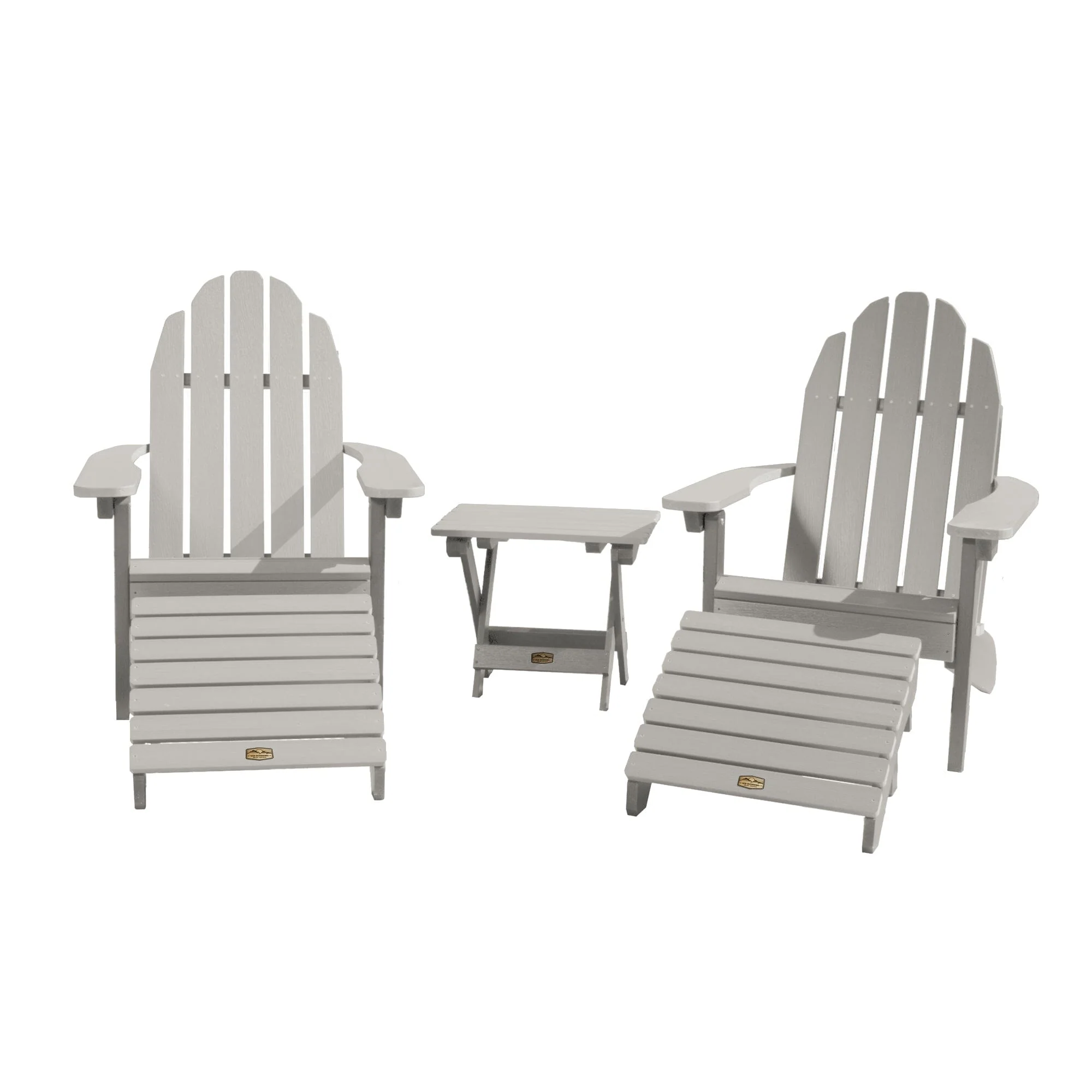 2 Essential Adirondack Chairs, Folding Table & 2 Ottomans - Image 19