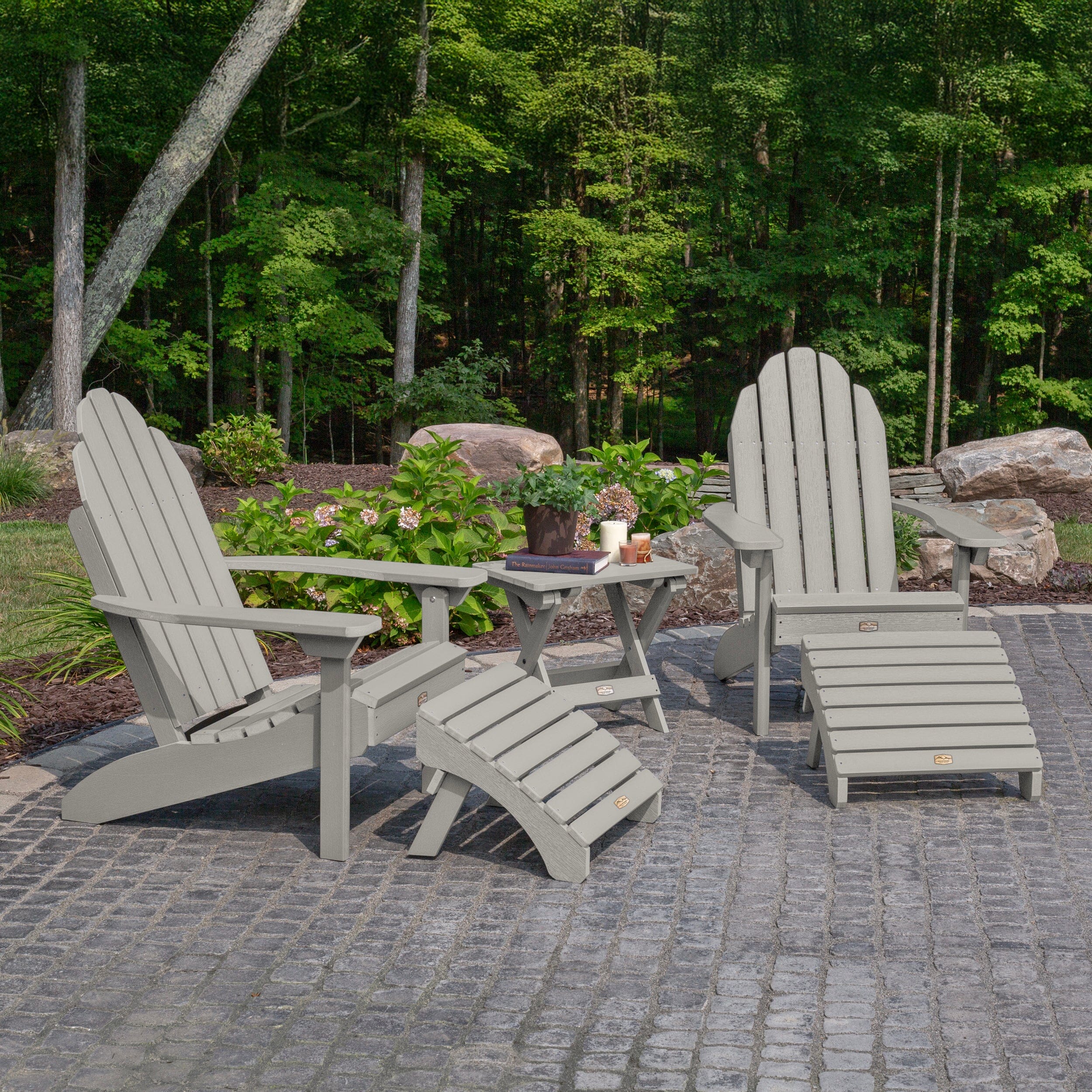 2 Essential Adirondack Chairs, Folding Table & 2 Ottomans - Image 20
