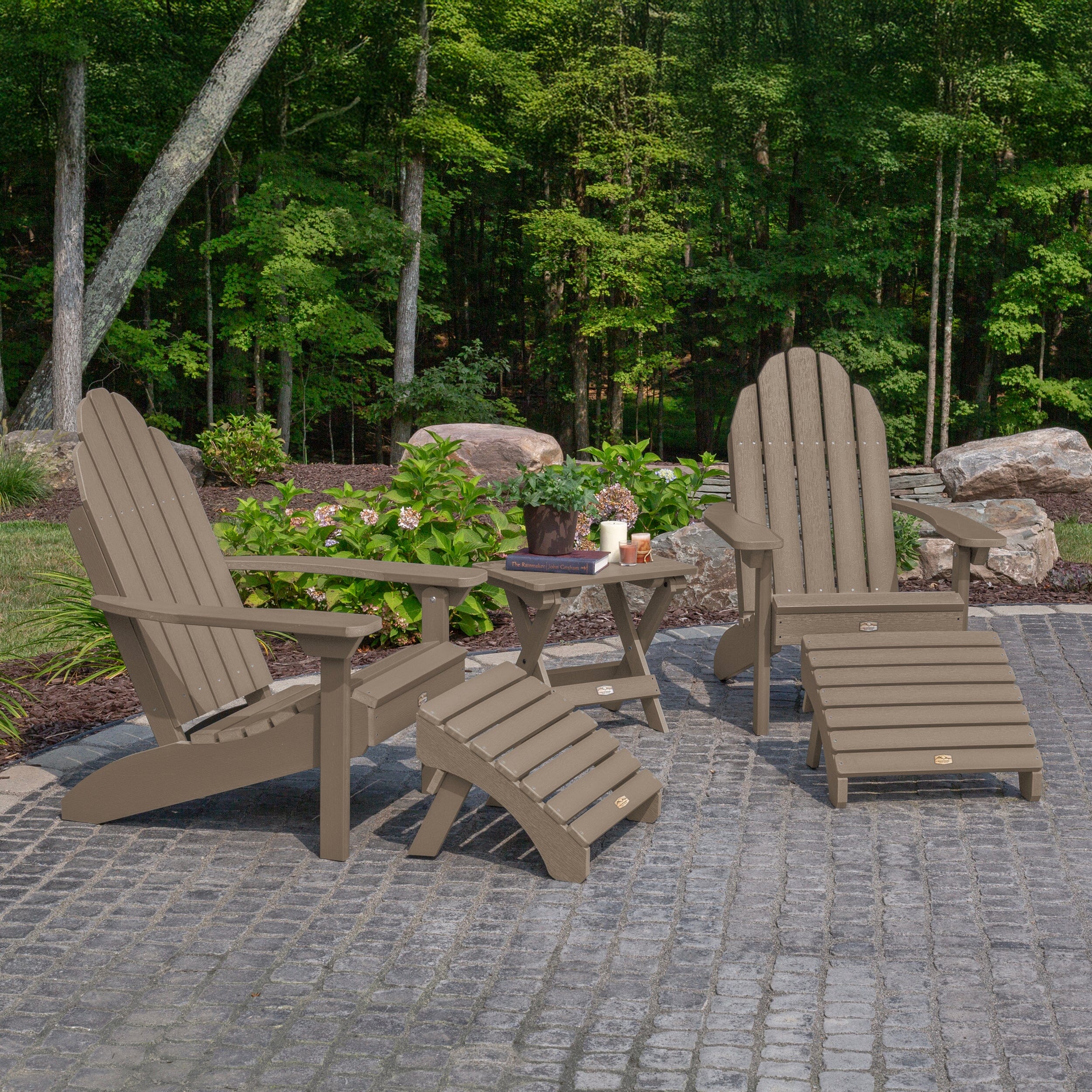 2 Essential Adirondack Chairs, Folding Table & 2 Ottomans - Image 22