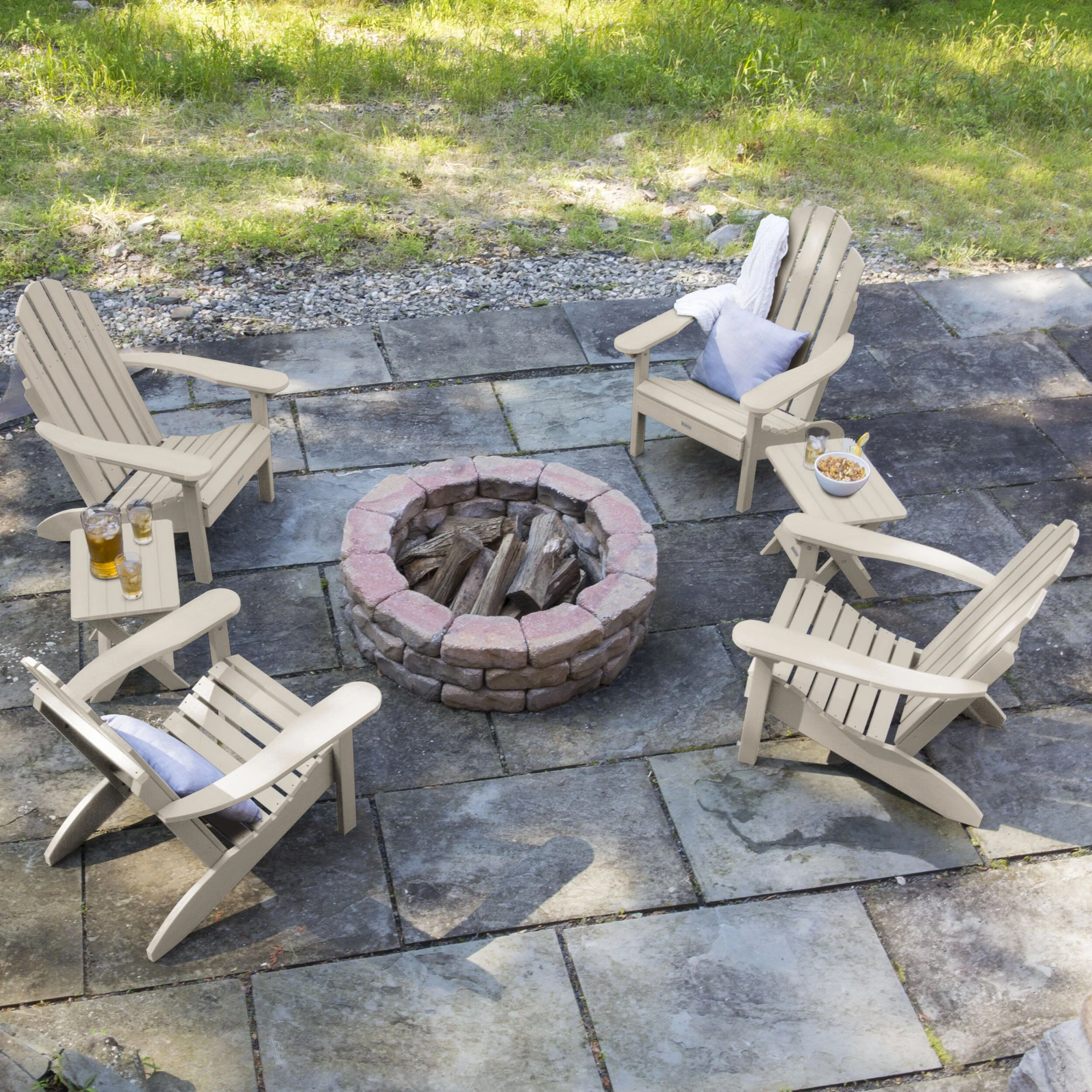 4 Classic Westport Adirondack Chairs with 2 Folding Side Tables - Image 14
