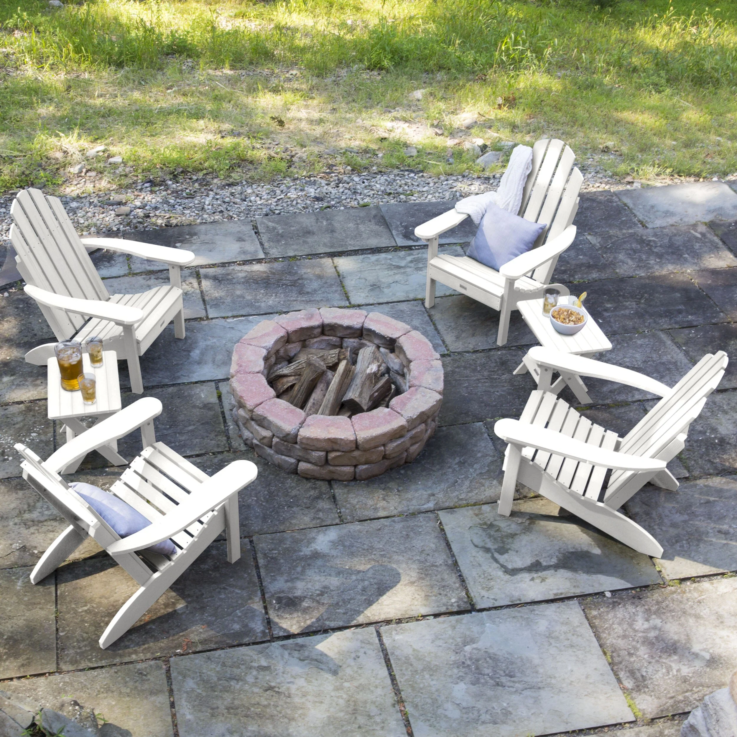 4 Classic Westport Adirondack Chairs with 2 Folding Side Tables - Image 16