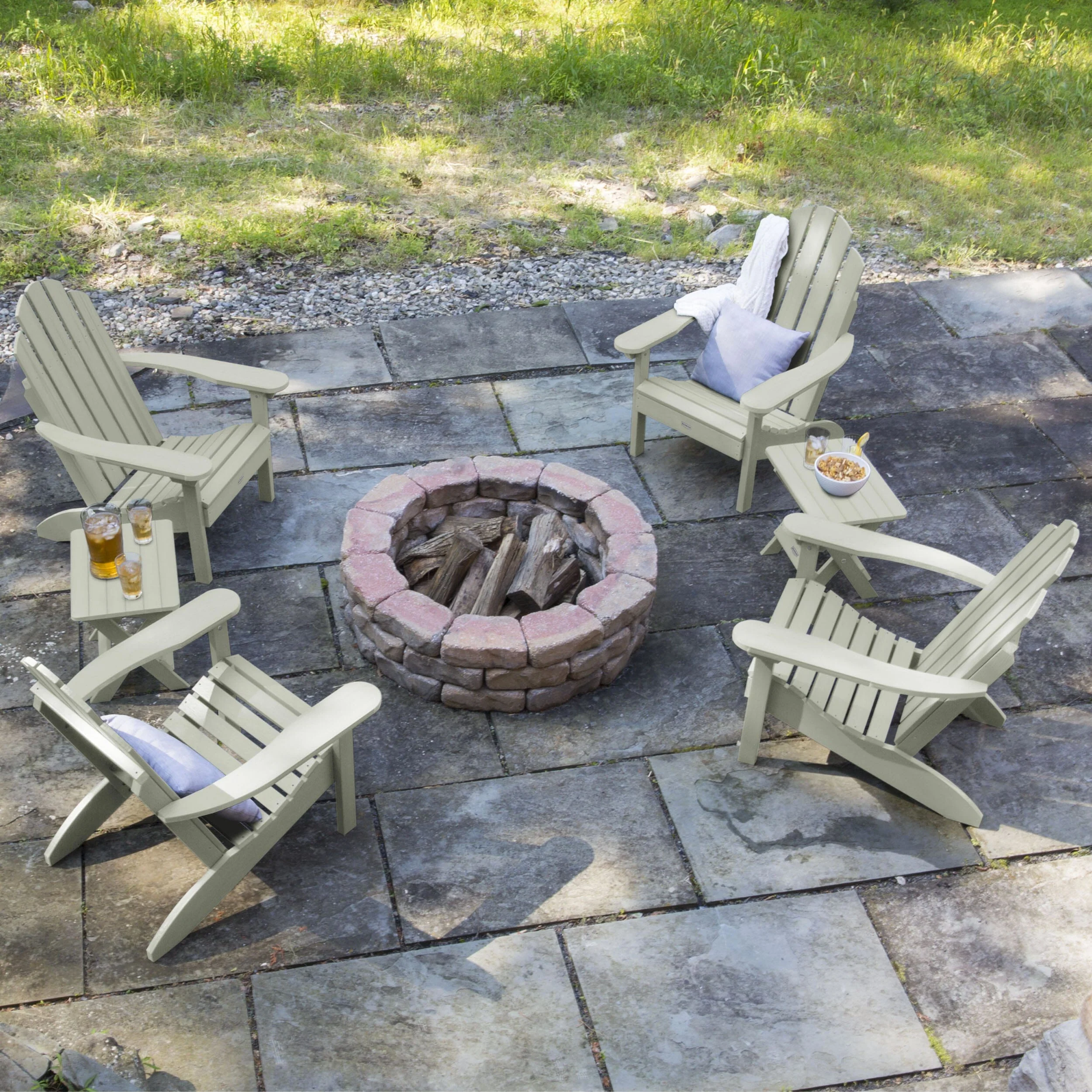 4 Classic Westport Adirondack Chairs with 2 Folding Side Tables - Image 18