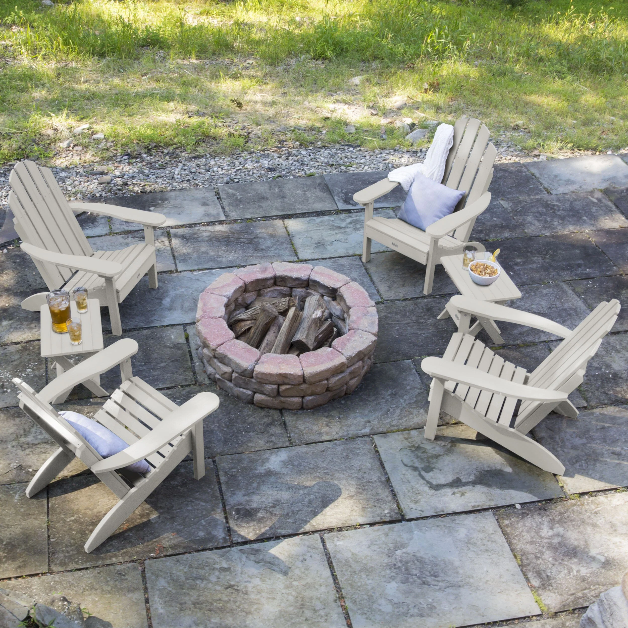 4 Classic Westport Adirondack Chairs with 2 Folding Side Tables - Image 20