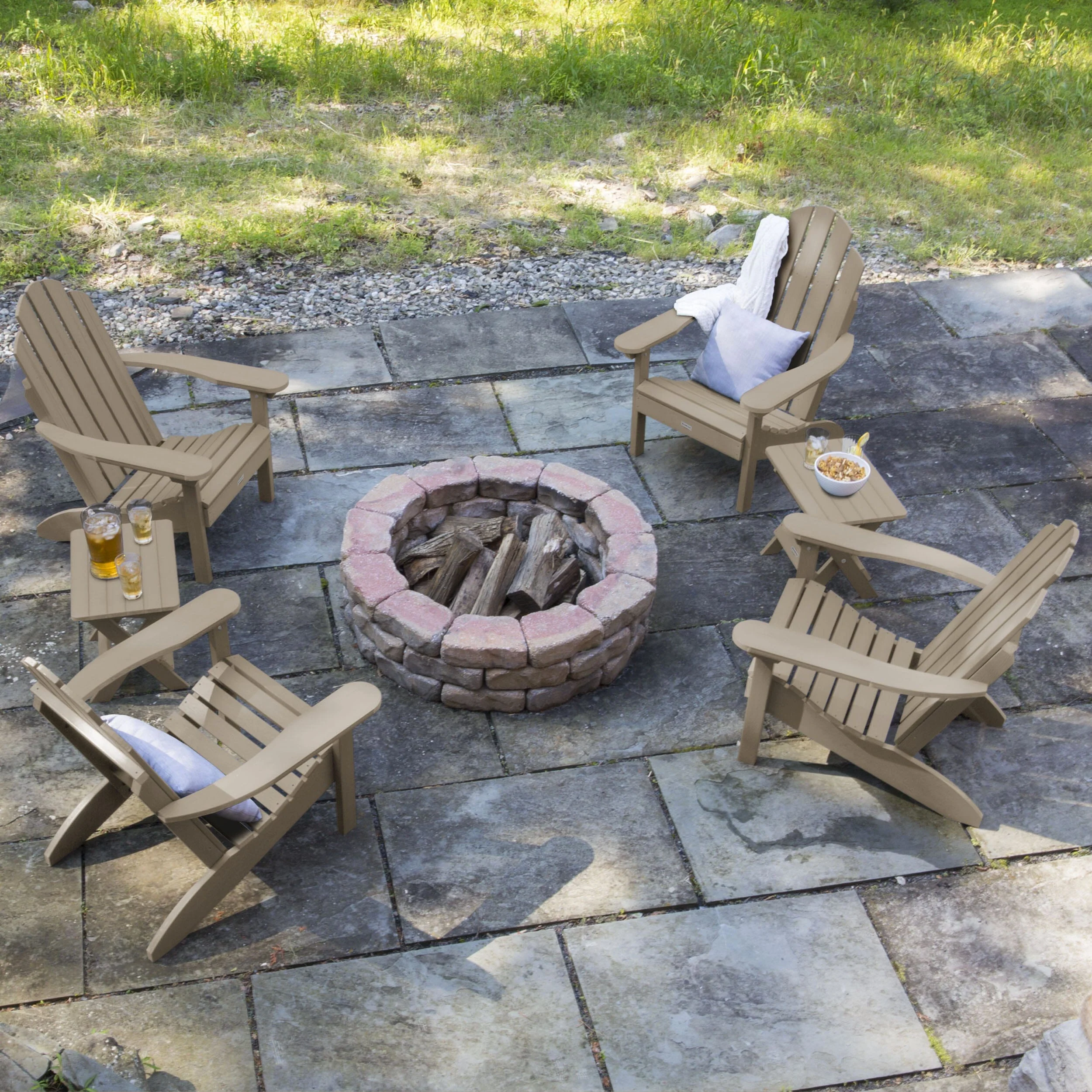 4 Classic Westport Adirondack Chairs with 2 Folding Side Tables - Image 22