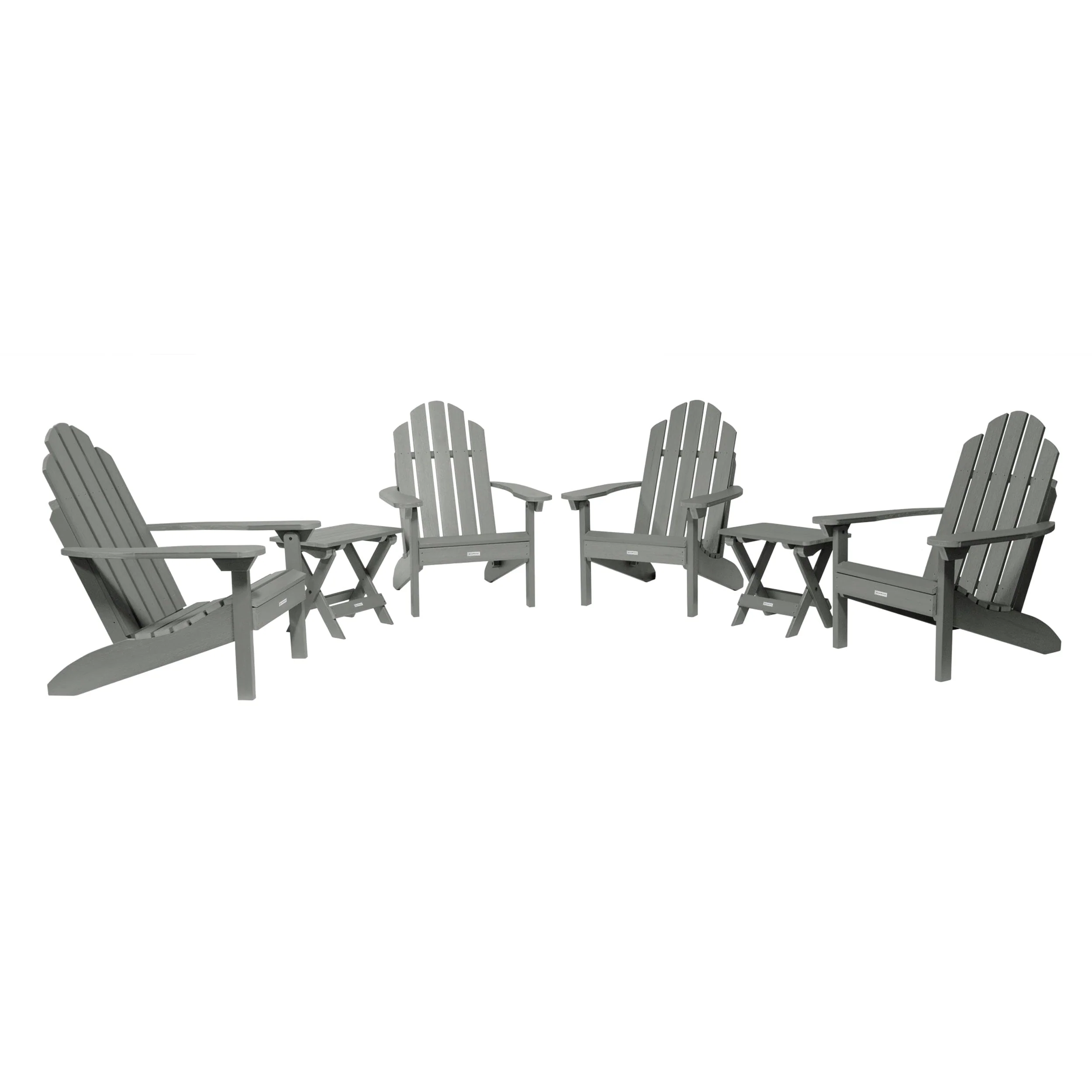 4 Classic Westport Adirondack Chairs with 2 Folding Side Tables - Image 5