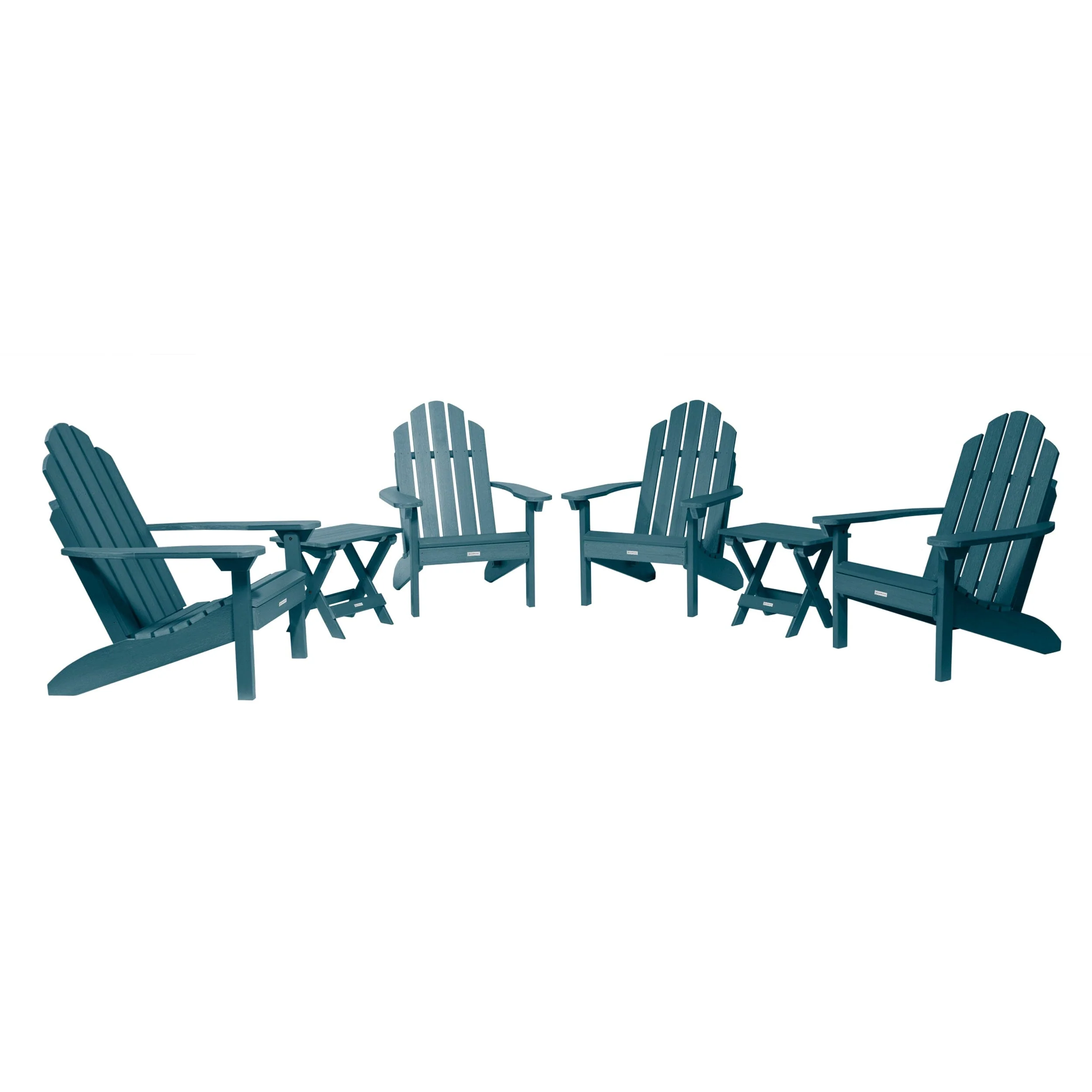 4 Classic Westport Adirondack Chairs with 2 Folding Side Tables - Image 7