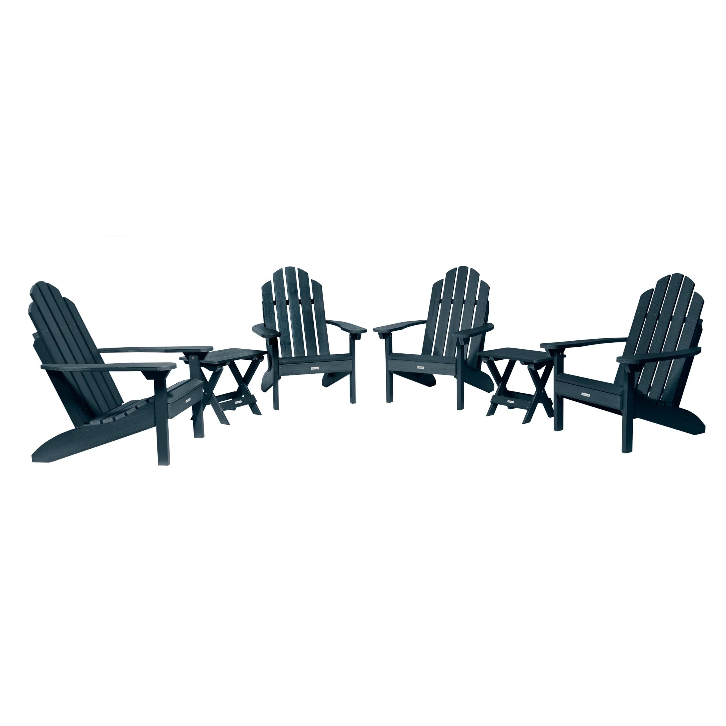 4 Classic Westport Adirondack Chairs with 2 Folding Side Tables - Image 9