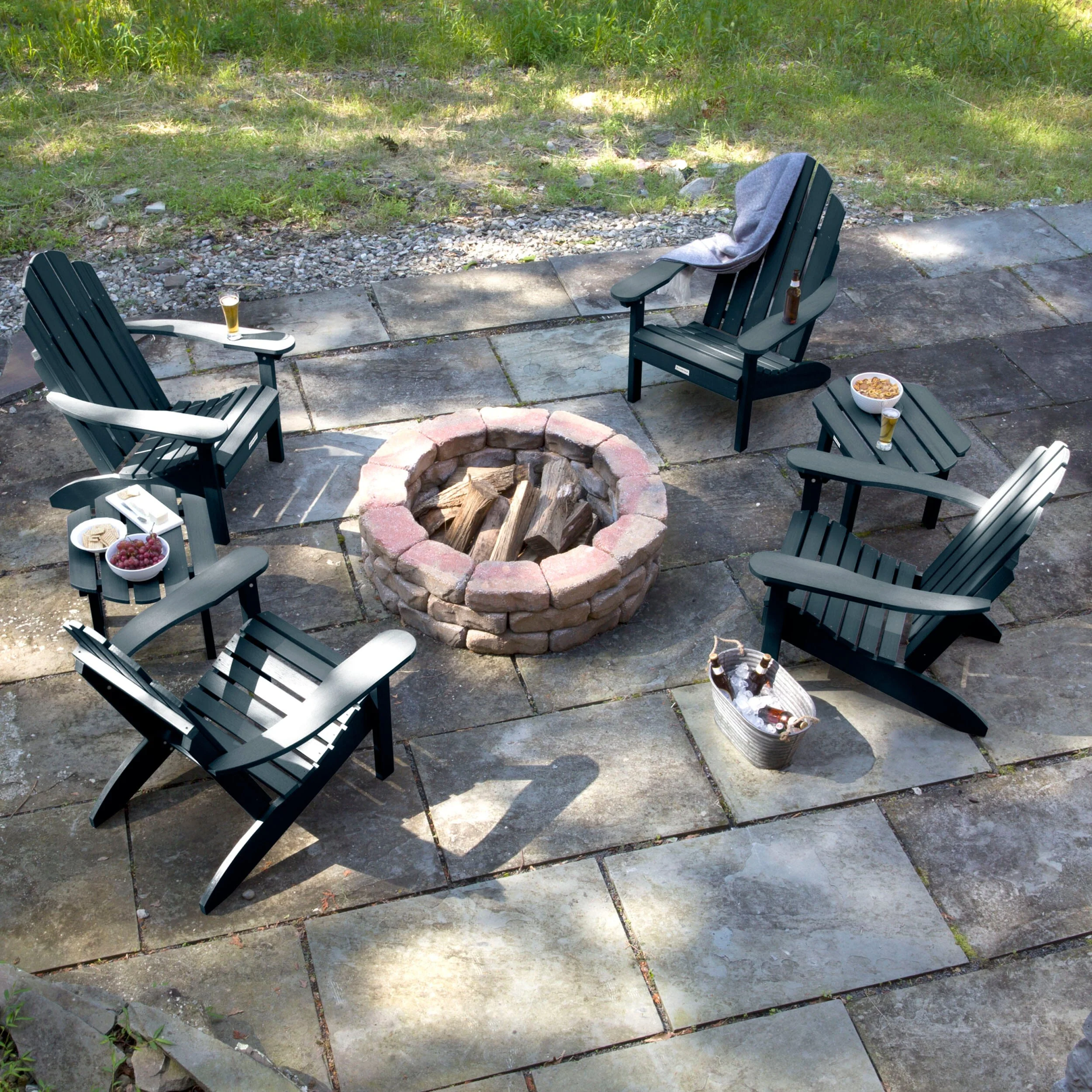 4 Classic Westport Adirondack Chairs with 2 Side Tables - Image 10