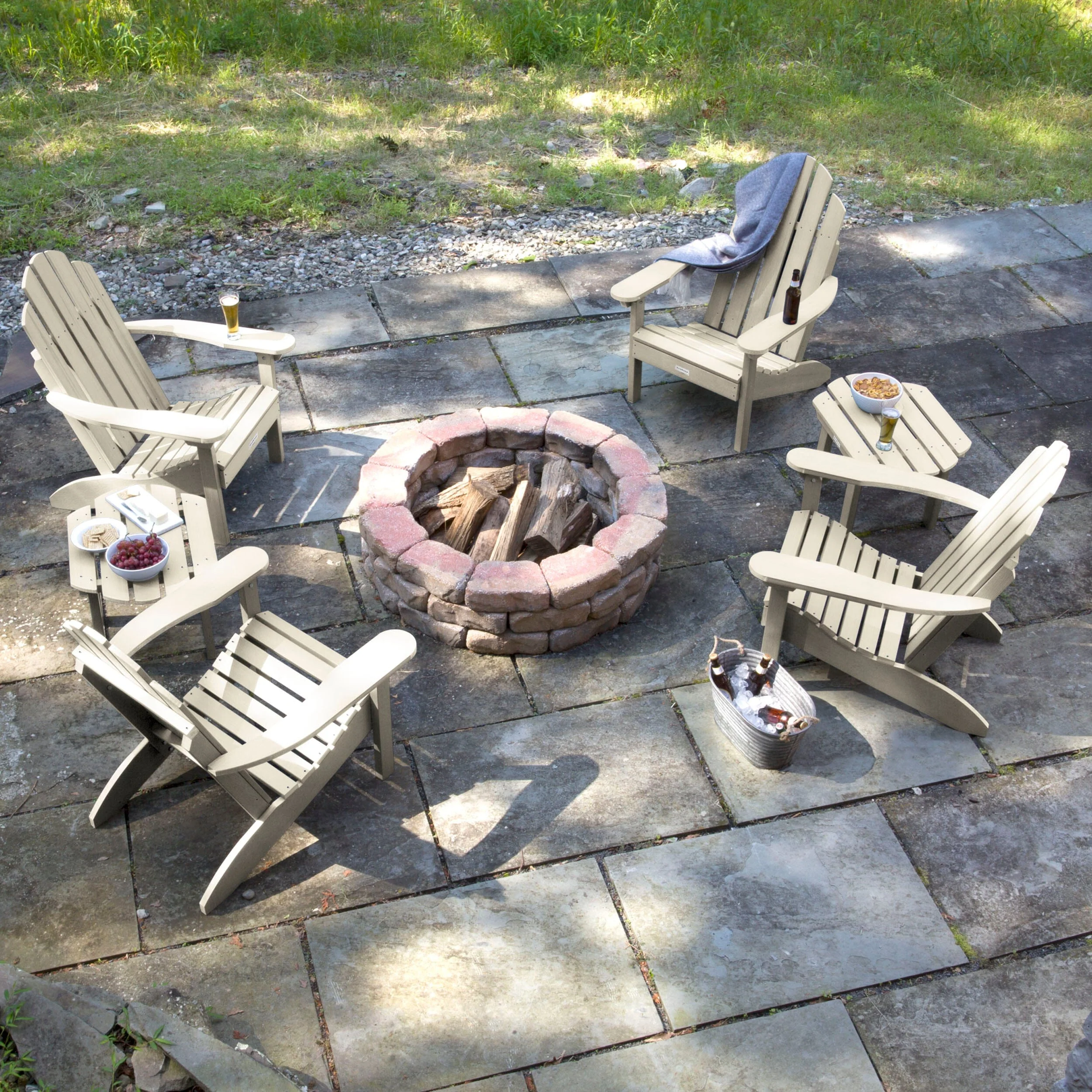 4 Classic Westport Adirondack Chairs with 2 Side Tables - Image 14