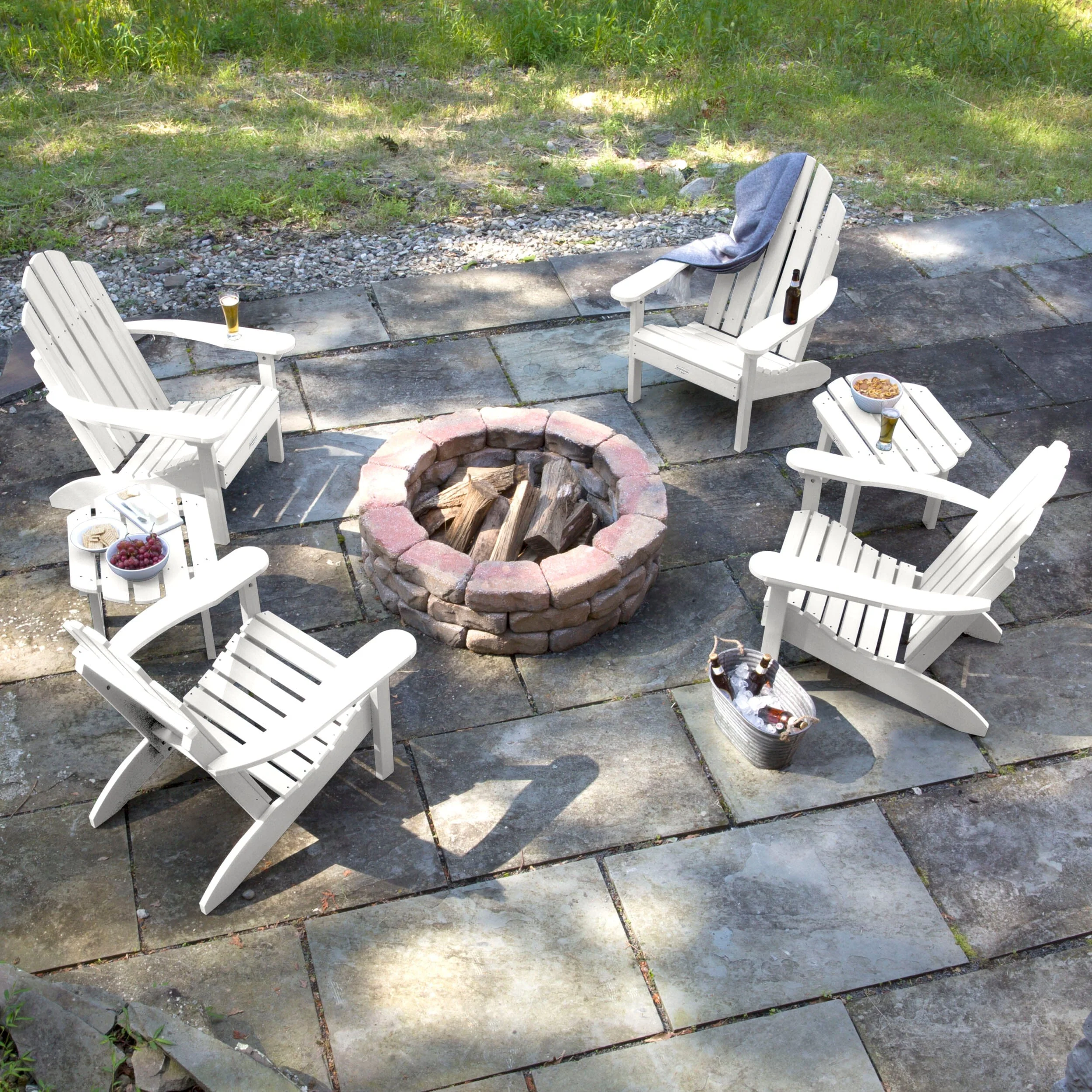 4 Classic Westport Adirondack Chairs with 2 Side Tables - Image 16