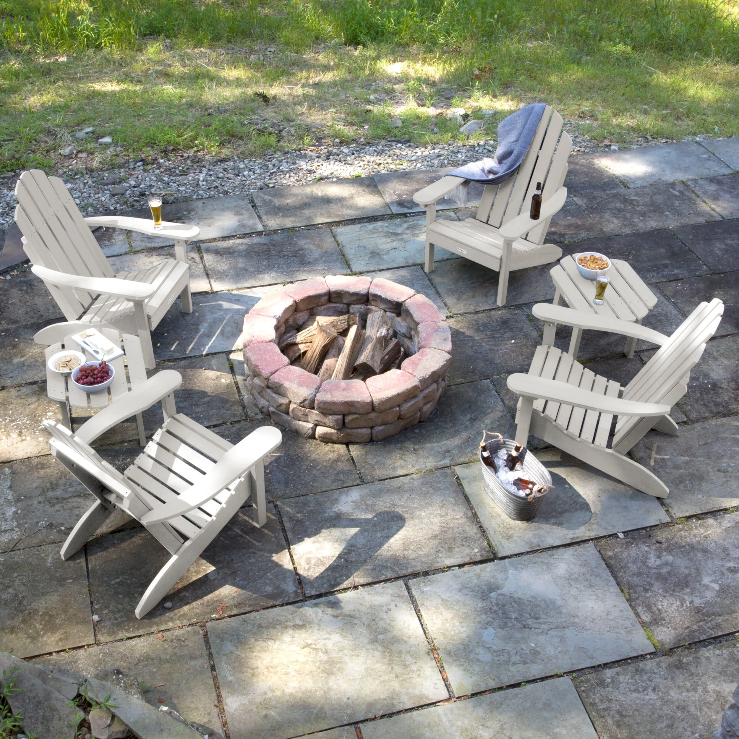 4 Classic Westport Adirondack Chairs with 2 Side Tables - Image 20