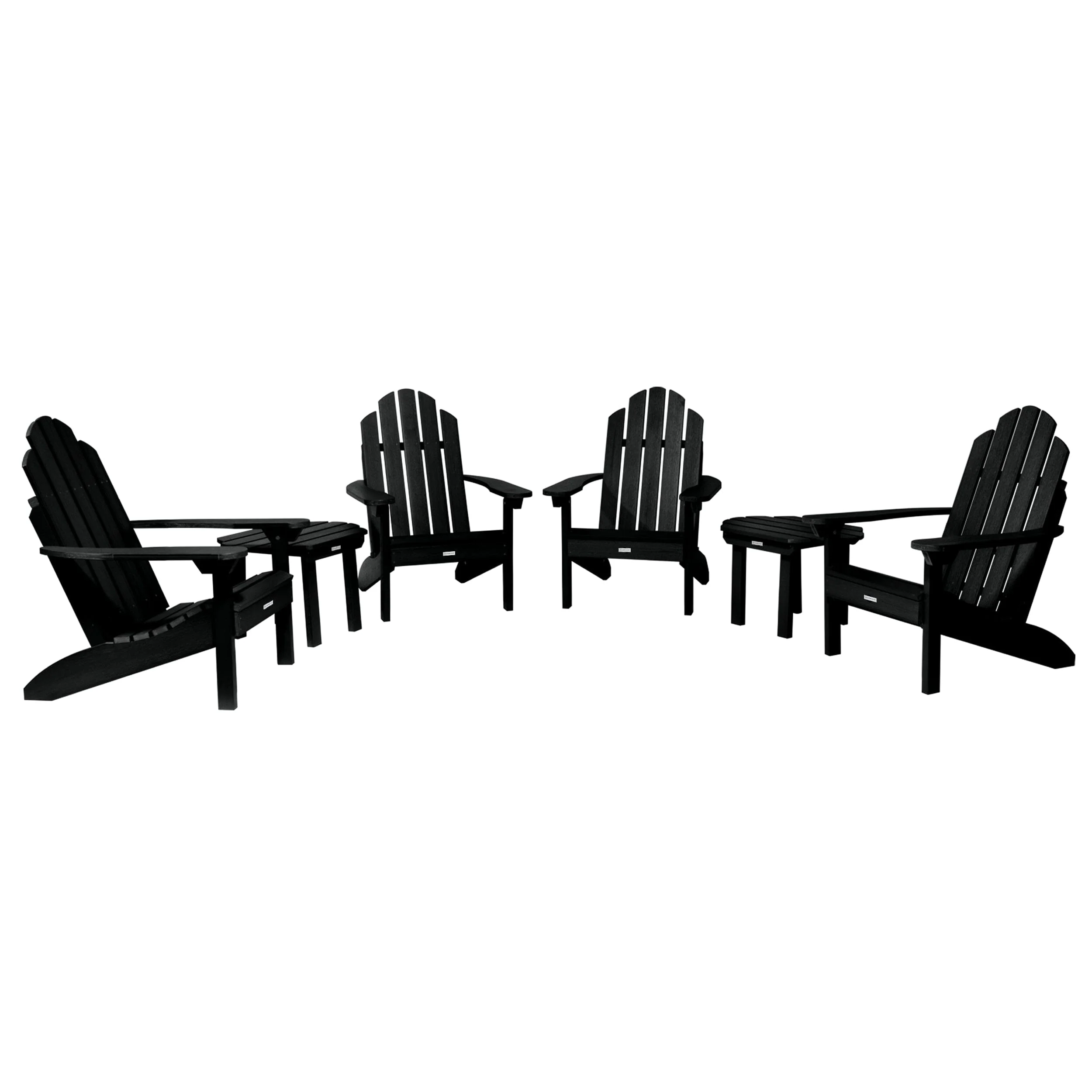 4 Classic Westport Adirondack Chairs with 2 Side Tables - Image 3