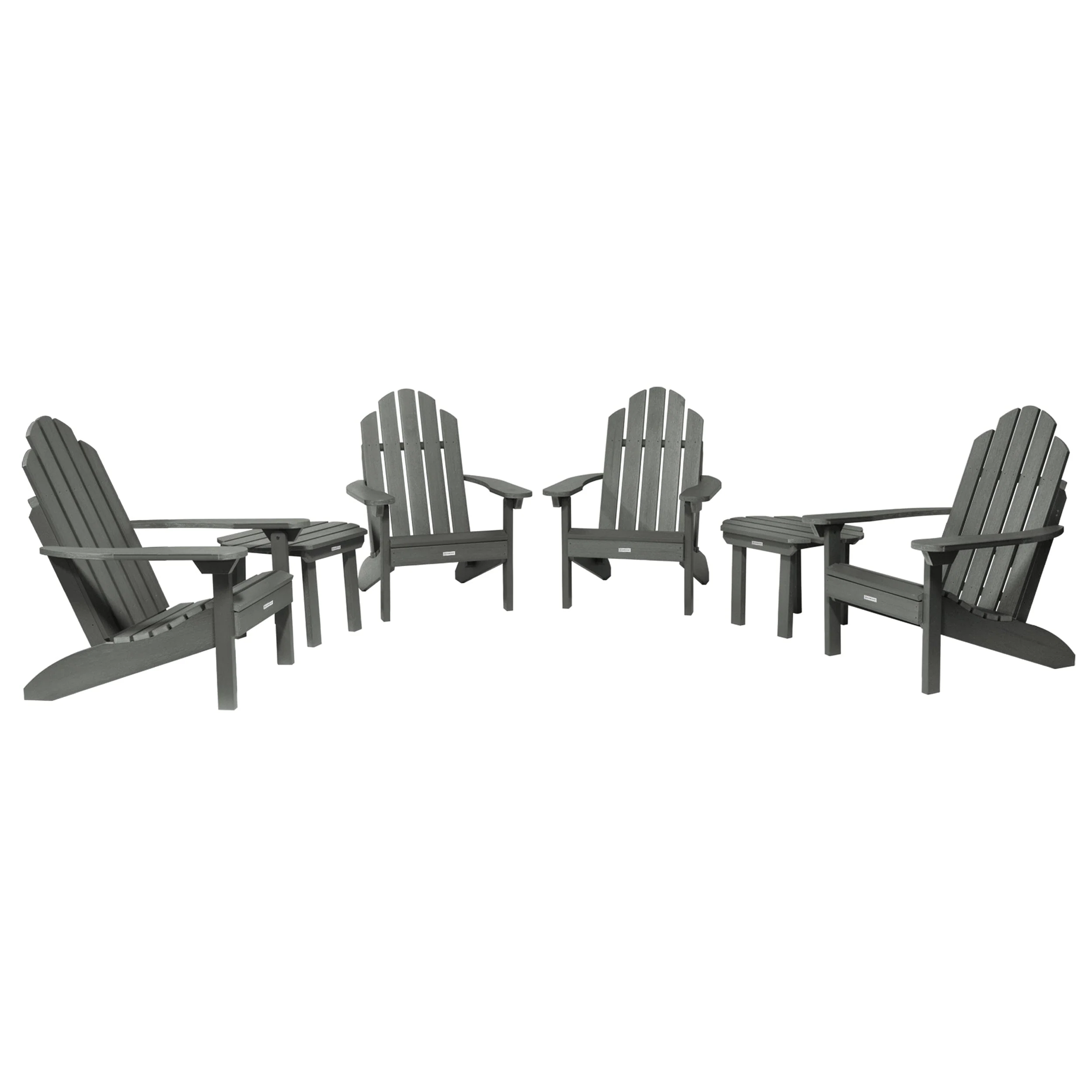 4 Classic Westport Adirondack Chairs with 2 Side Tables - Image 5