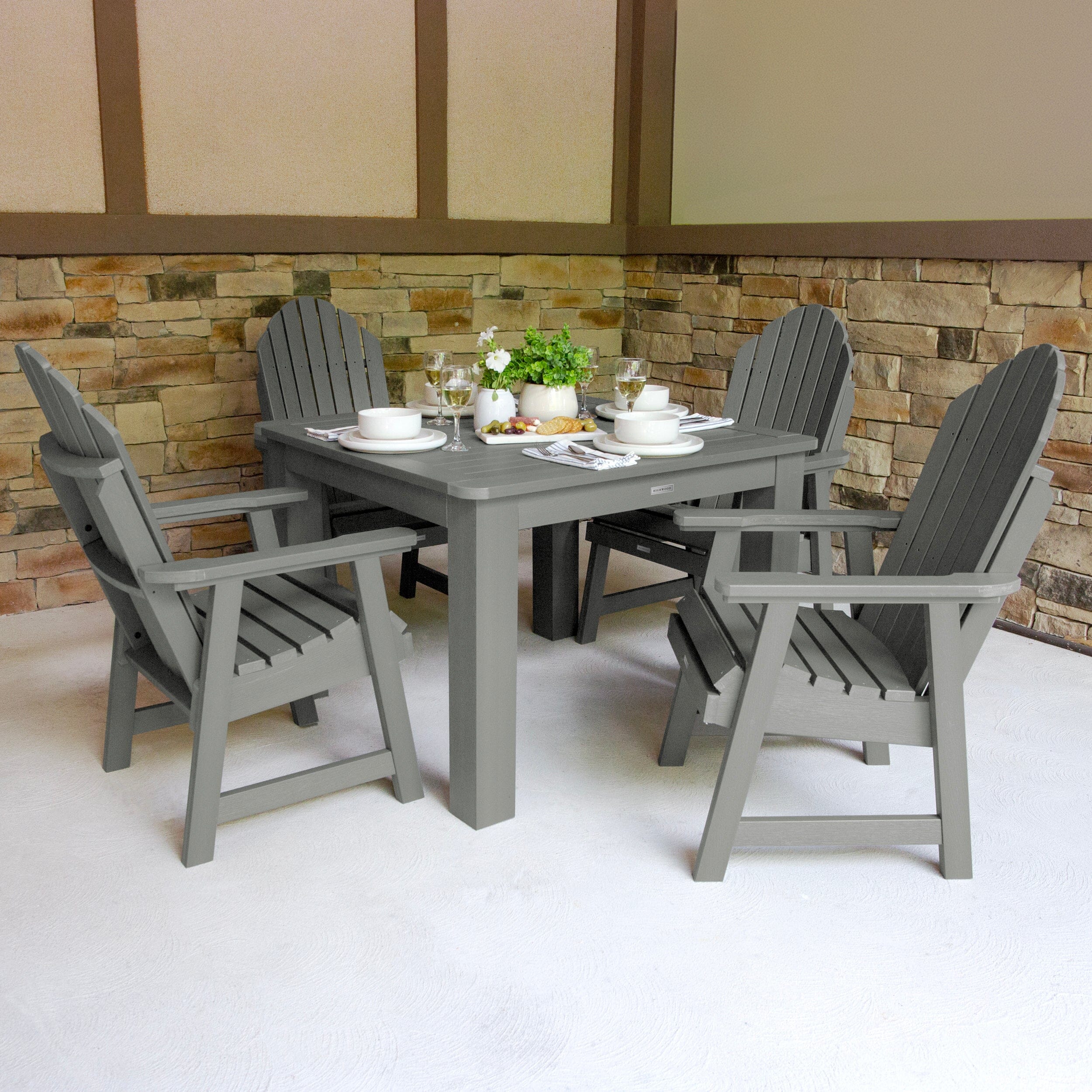 Hamilton 5pc Square Dining Set 42in x 42in - Dining Height - Image 8