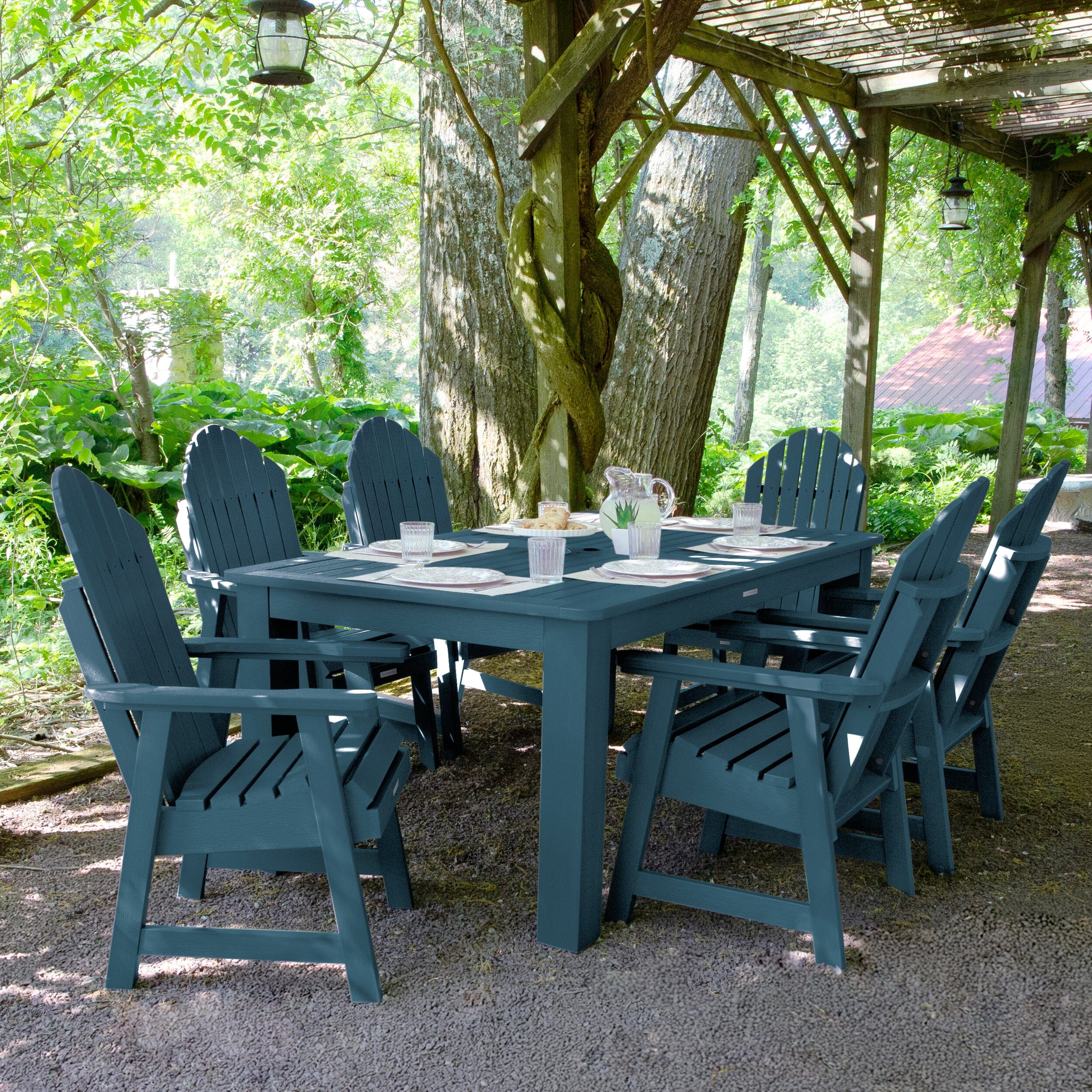 Hamilton 7pc Outdoor Dining Set 42in x 72in - Dining Height - Image 17