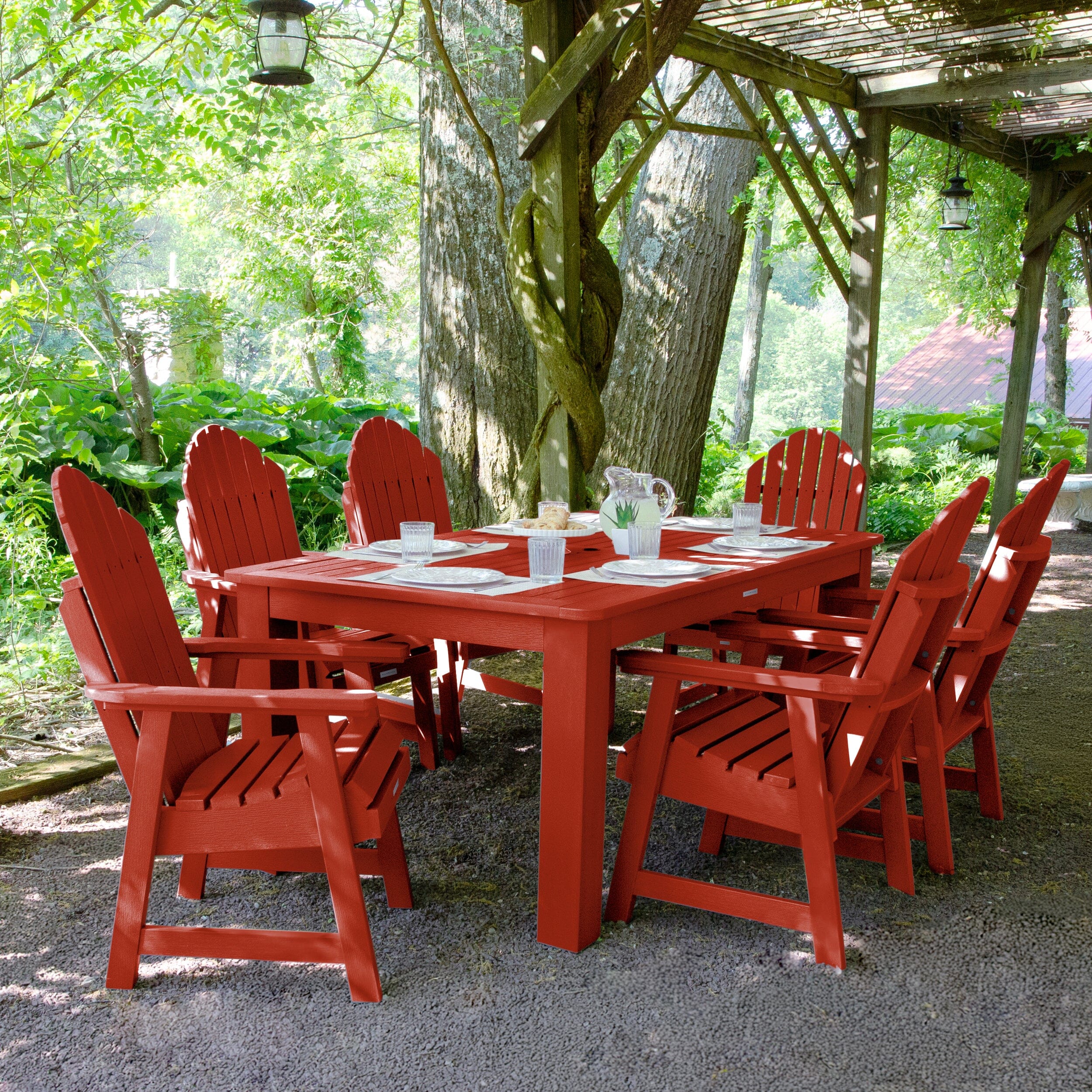 Hamilton 7pc Outdoor Dining Set 42in x 72in - Dining Height - Image 23