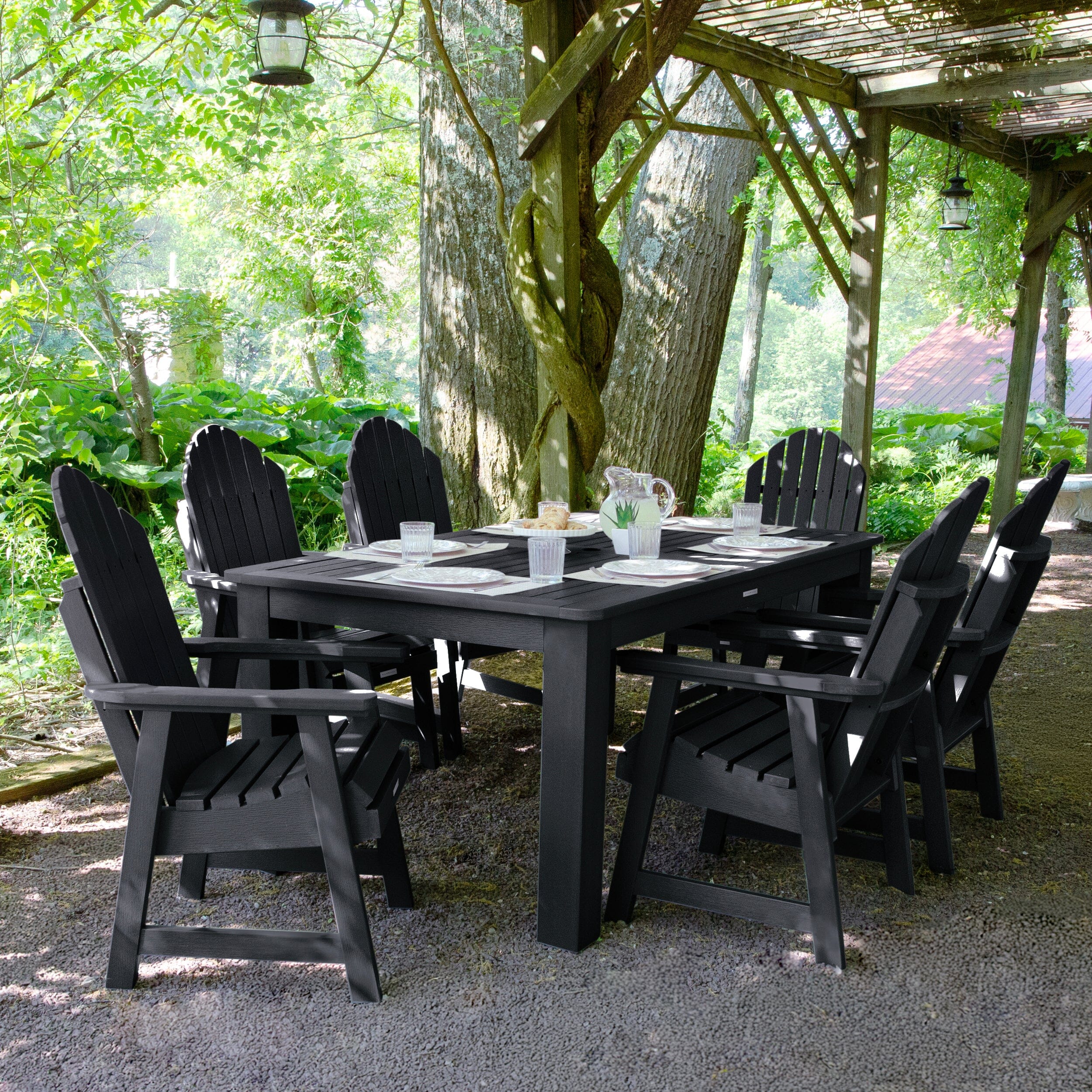 Hamilton 7pc Outdoor Dining Set 42in x 72in - Dining Height - Image 5